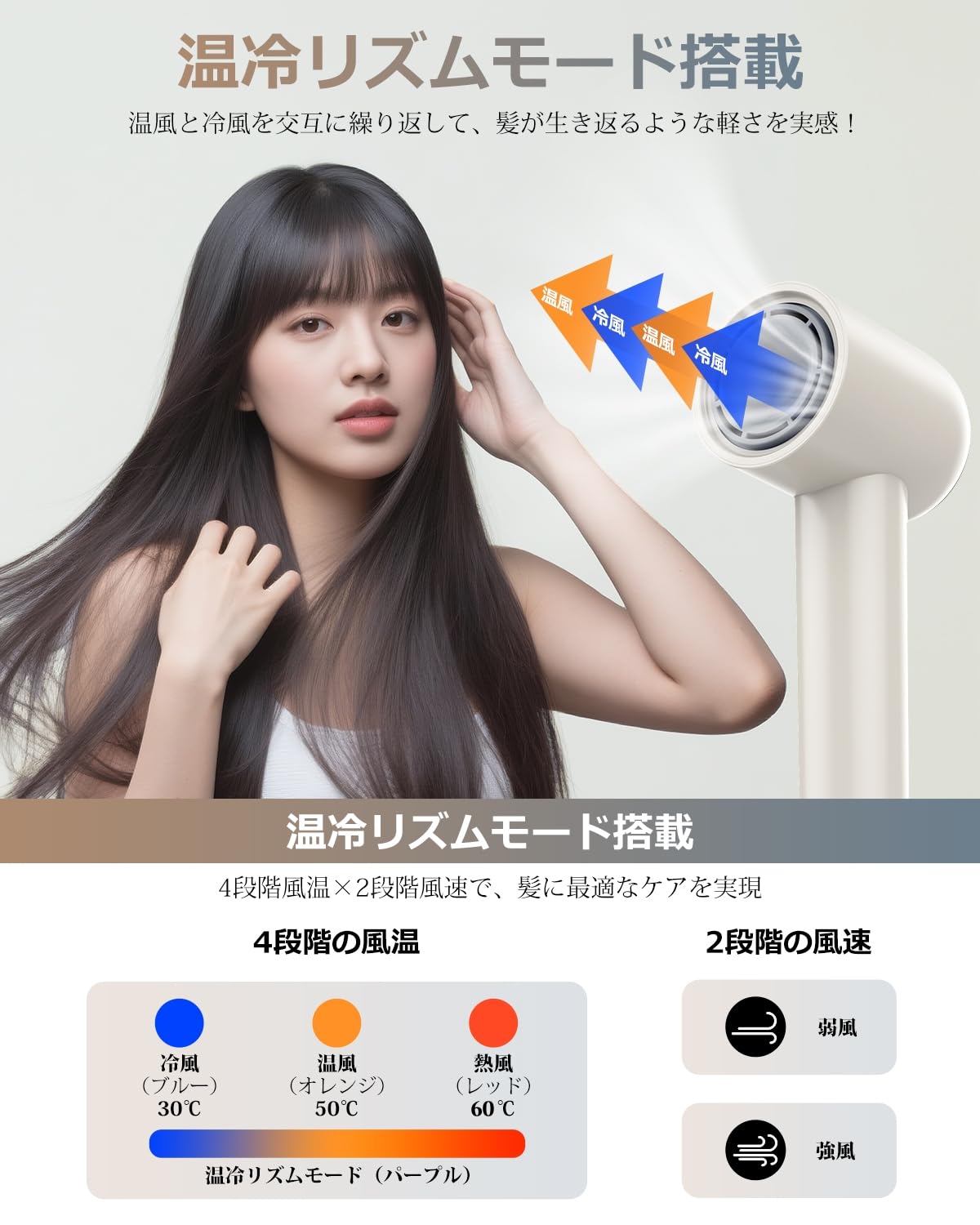 Amazon | ドライヤー 大風量 20S 速乾 ヘアドライヤー 【3億マイナス