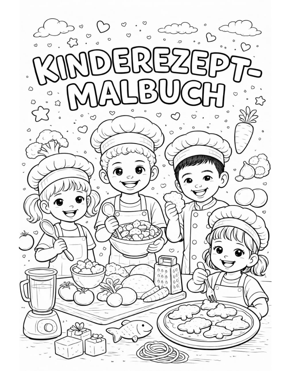 Kinderkoch- und Ausmalbuch: Kochen, Backen & Ausmalen – spielerisch lernen mit Spaß und Fantasie (Unikate Kinderbücher: Vielfalt erleben)