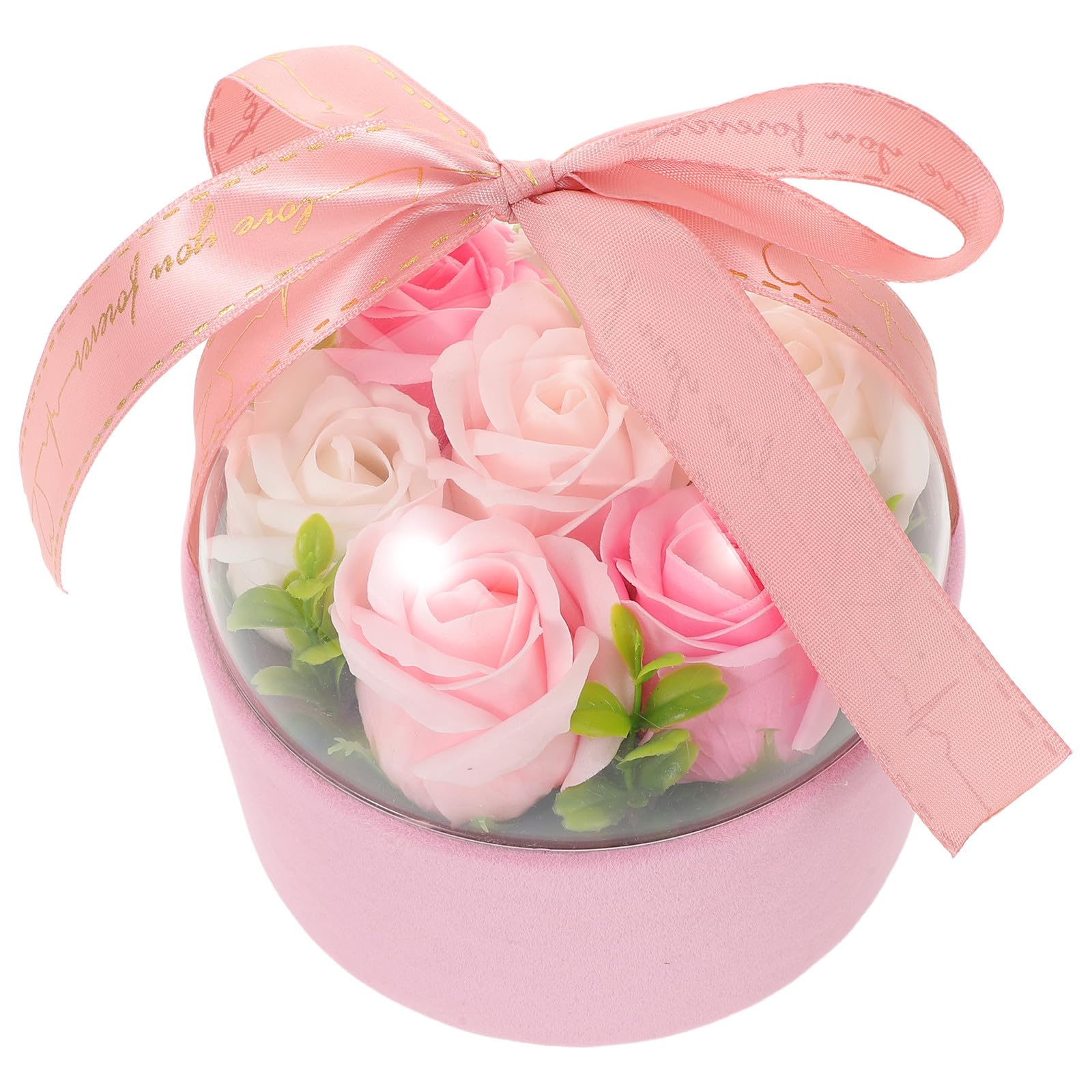 TOYANDONA 4 Pezzi Rose di Sapone in Cofanetto Regalo, Fiori Rosa Eleganti | Aroma Duraturo, Decorazione Romantica per Bagno e Camera, Idea Regalo per Natale, Mamma, San Valentino