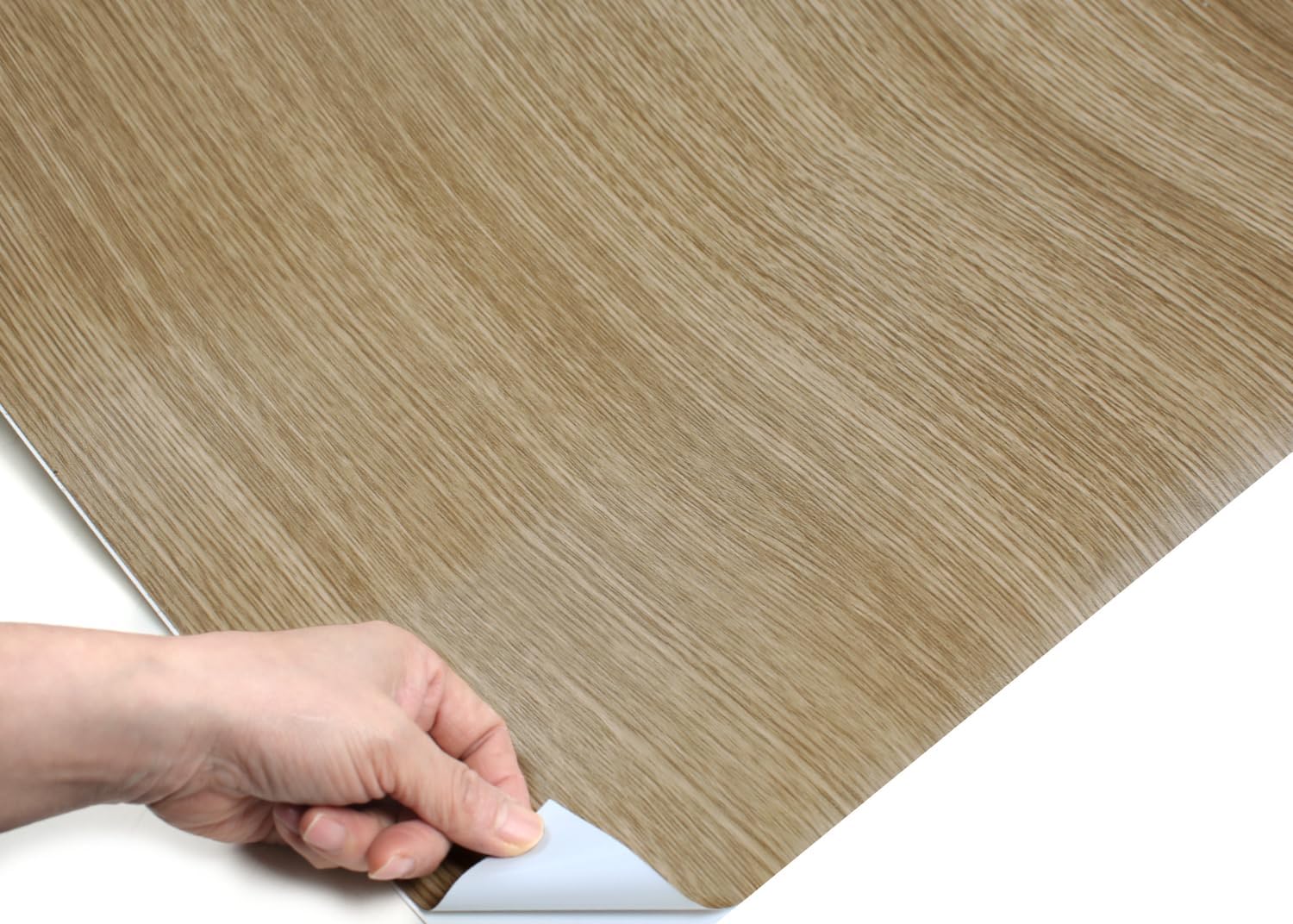 ROSEROSA Peel and Stick Faux Oak Wood Architectural Film Self-Adhesive Vinyl Film Wallpaper Door Wrap Counter Top Border Mirror Molding Trim EP955