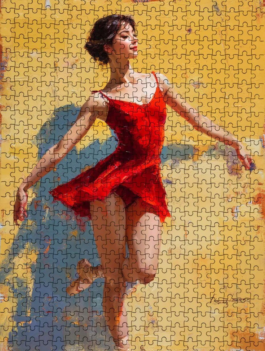 Damskie Czerwona Spódnica, Klasyczne Puzzle 2000 Sztuk Dorosłych BLQSBGA7-178