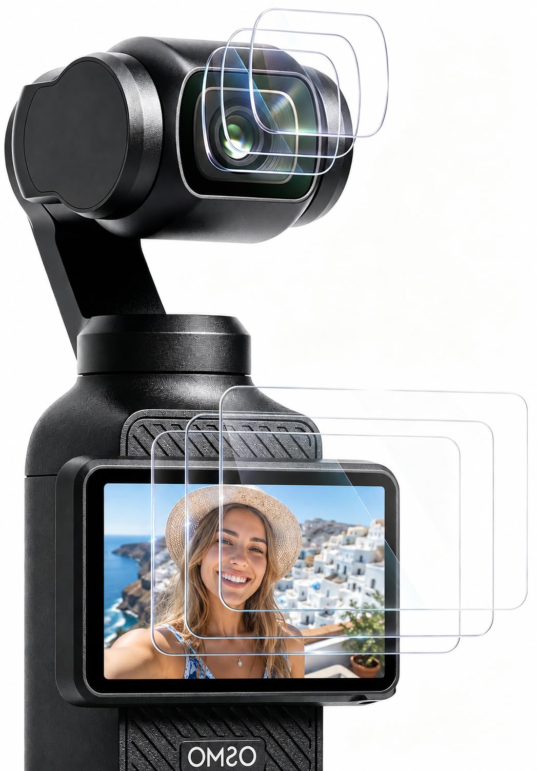 for DJI Osmo Pocket 4/3 Screen &amp; Lens Protector, 6-Pack 9H Glass