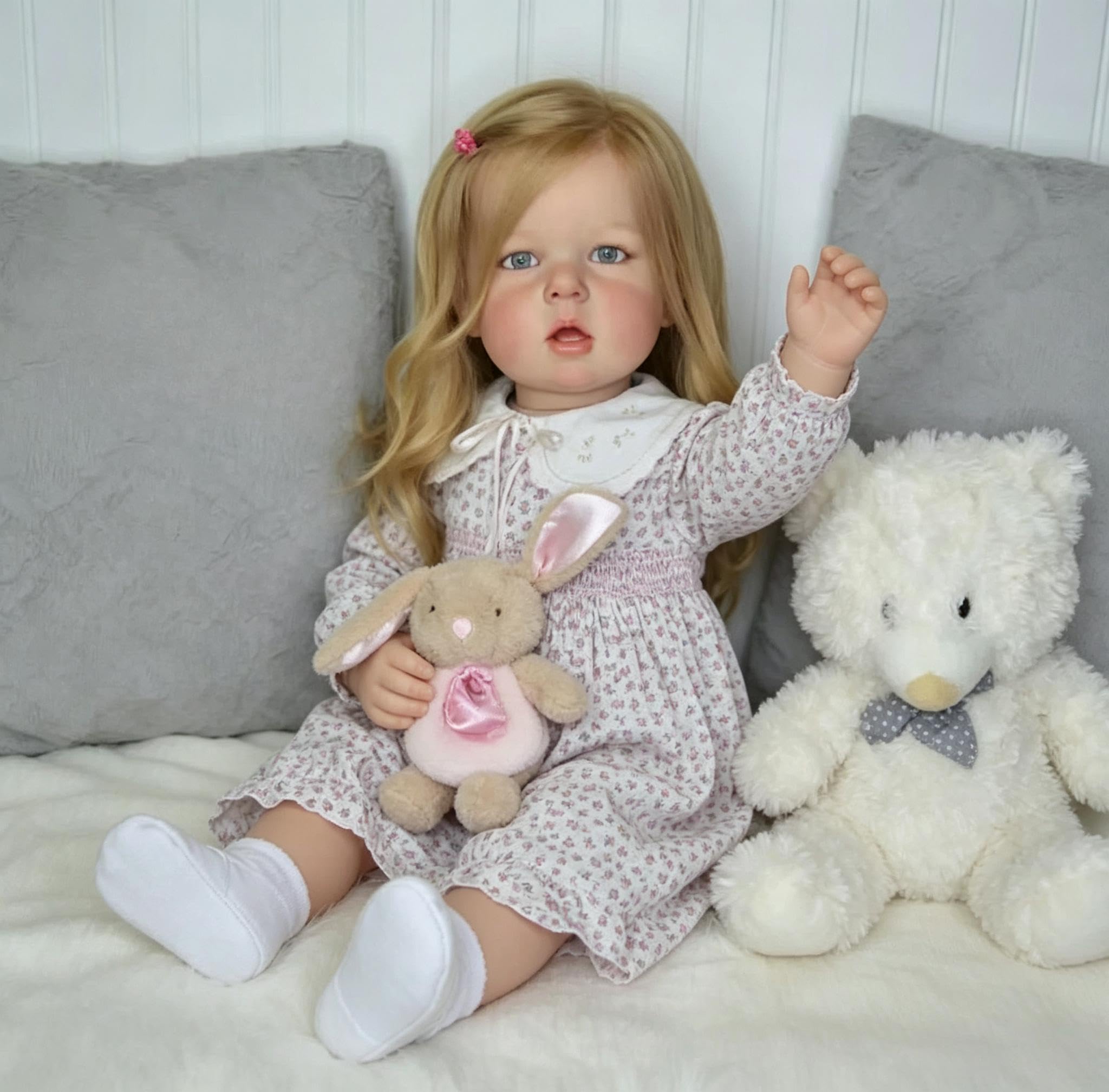 RXDOLL Reborn Kleinkind-Puppen, Mädchen, 71,1 cm, realistische Reborn-Babypuppen, weicher Vinyl-Stoffkörper, große Größe, Kleinkind-Babypuppen, die echt lebensechte Babypuppe für Kinder ab 3 Jahren