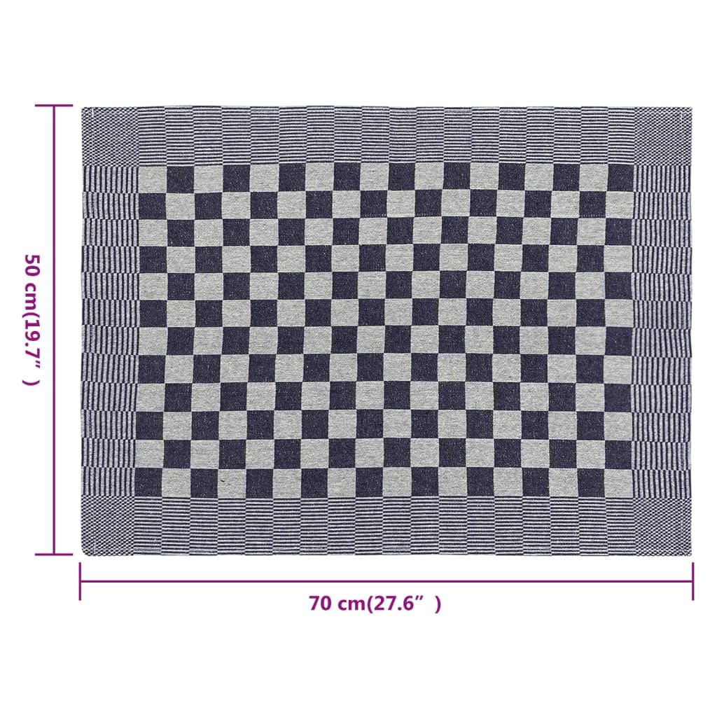 20 paños de cocina de algodón, 50 x 70 cm, azul y blanco, paños de cocina absorbentes para secar y limpiar, paños de hogar versátiles, duraderos y transpirables,