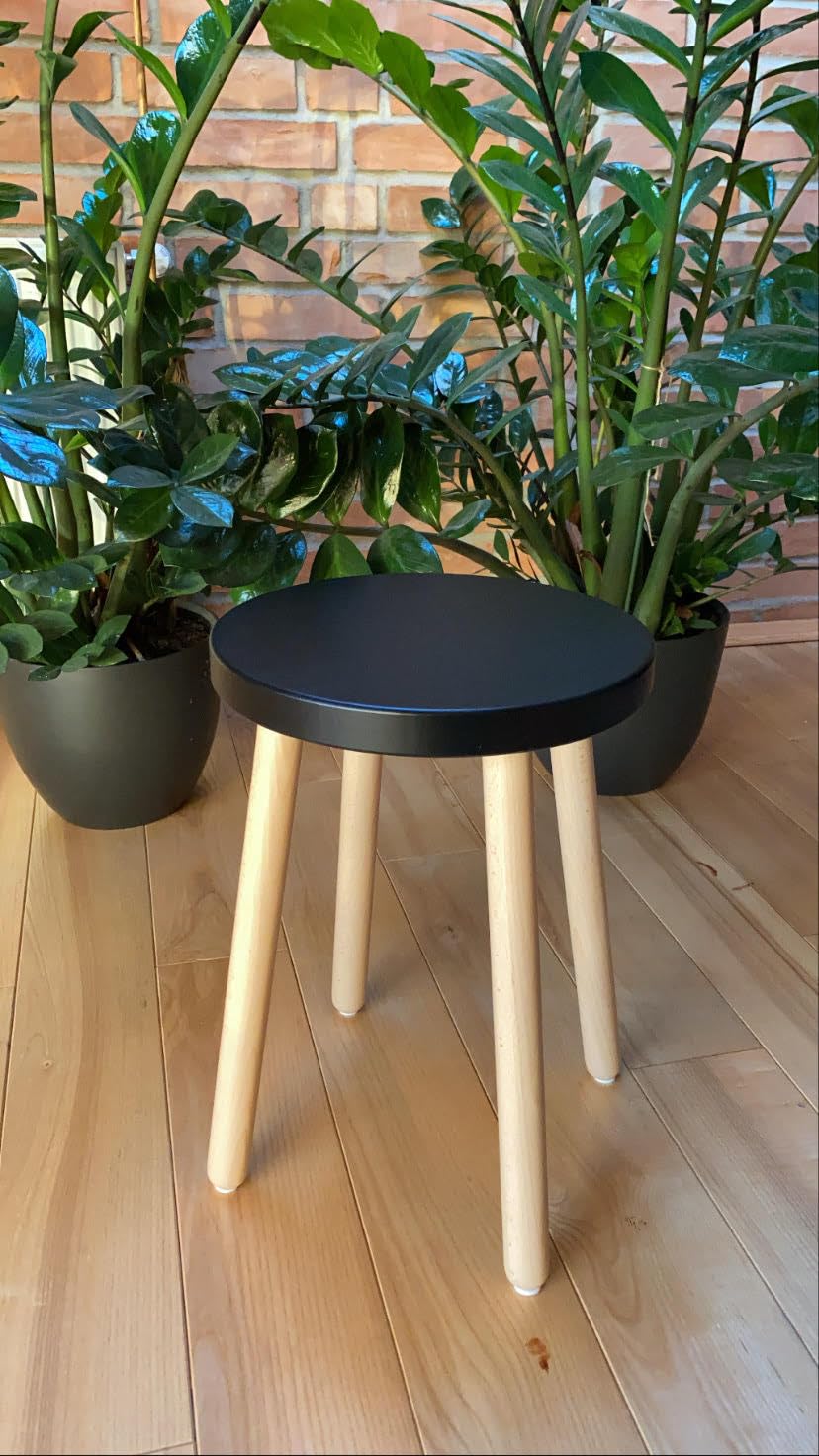 Sgabello In Legno Spec-Wood - Regolabile, Gambe Svitabili, Per Casa E Campeggio