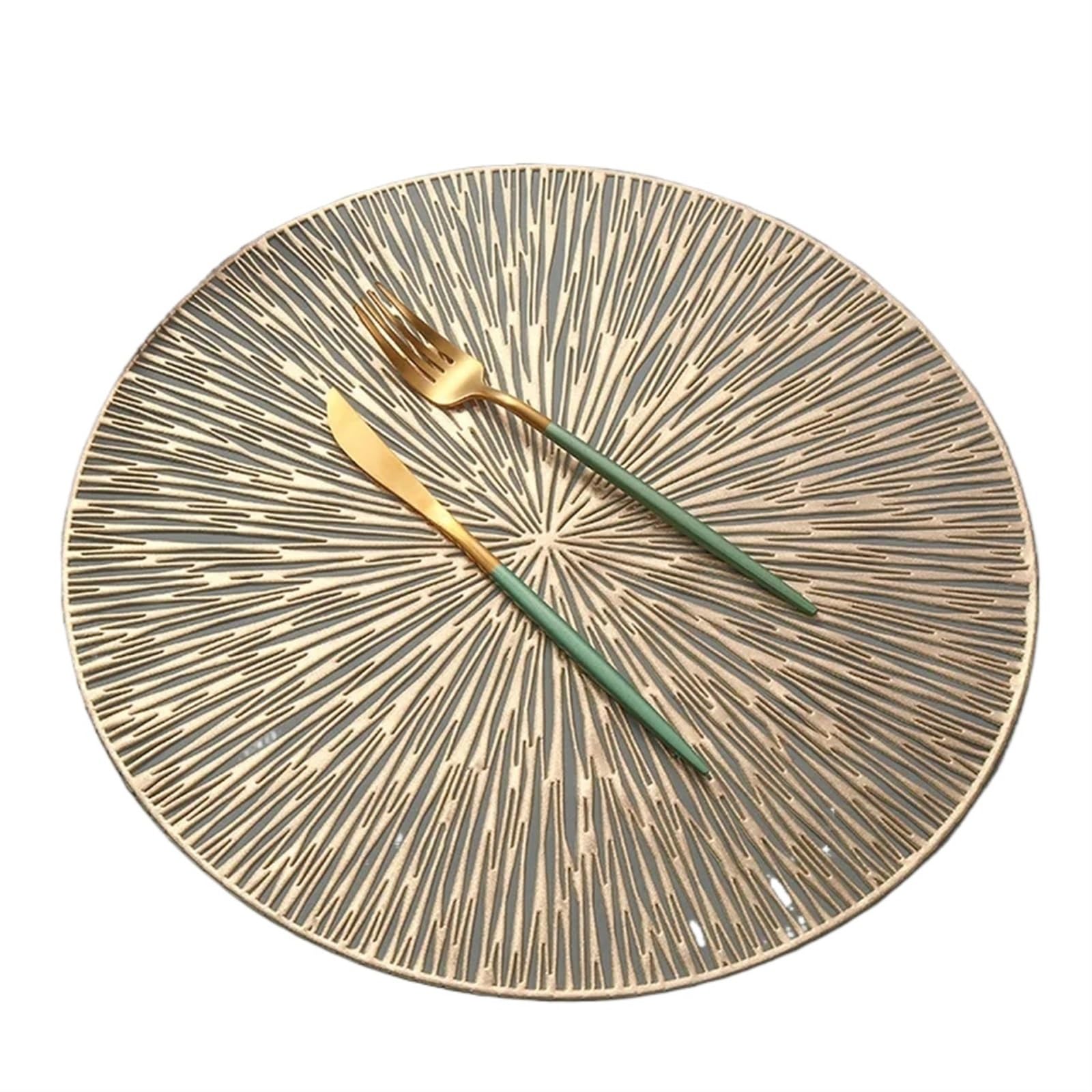 place mats for table Placemat for Dining Table Holiday Wedding Decorative Placemats Setting Place Mats Hollow Insulation Pad for Kitchen Restaurant Dining Table(D)