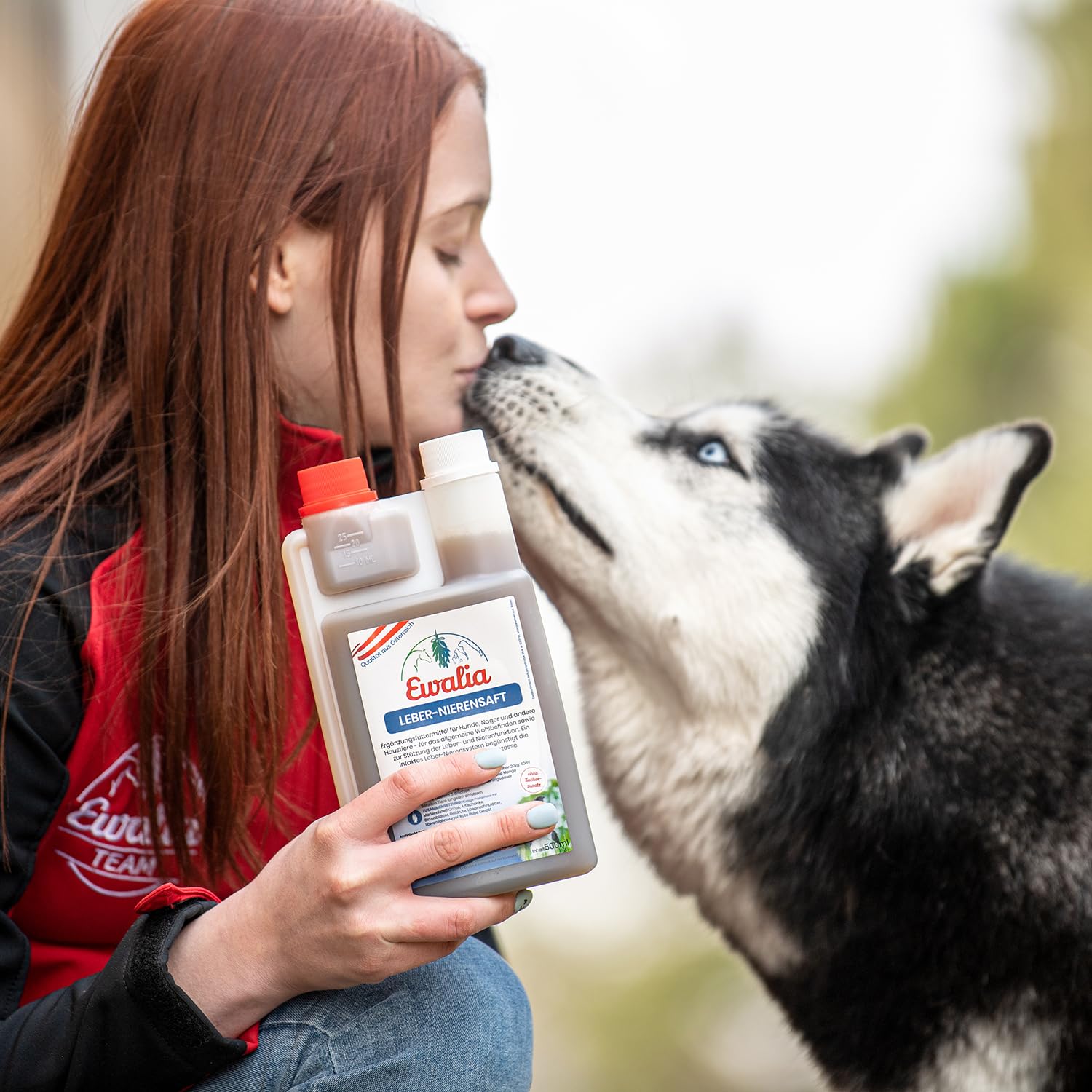 EWALIA Leber-Nierensaft | 500 ml | Ergänzungsfuttermittel für Hund & andere Haustiere | Mit Mariendistel