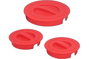 3 Replacements Lids Respectively Suitable for Different Sizes of Pyrex Tempered Glass Cups
