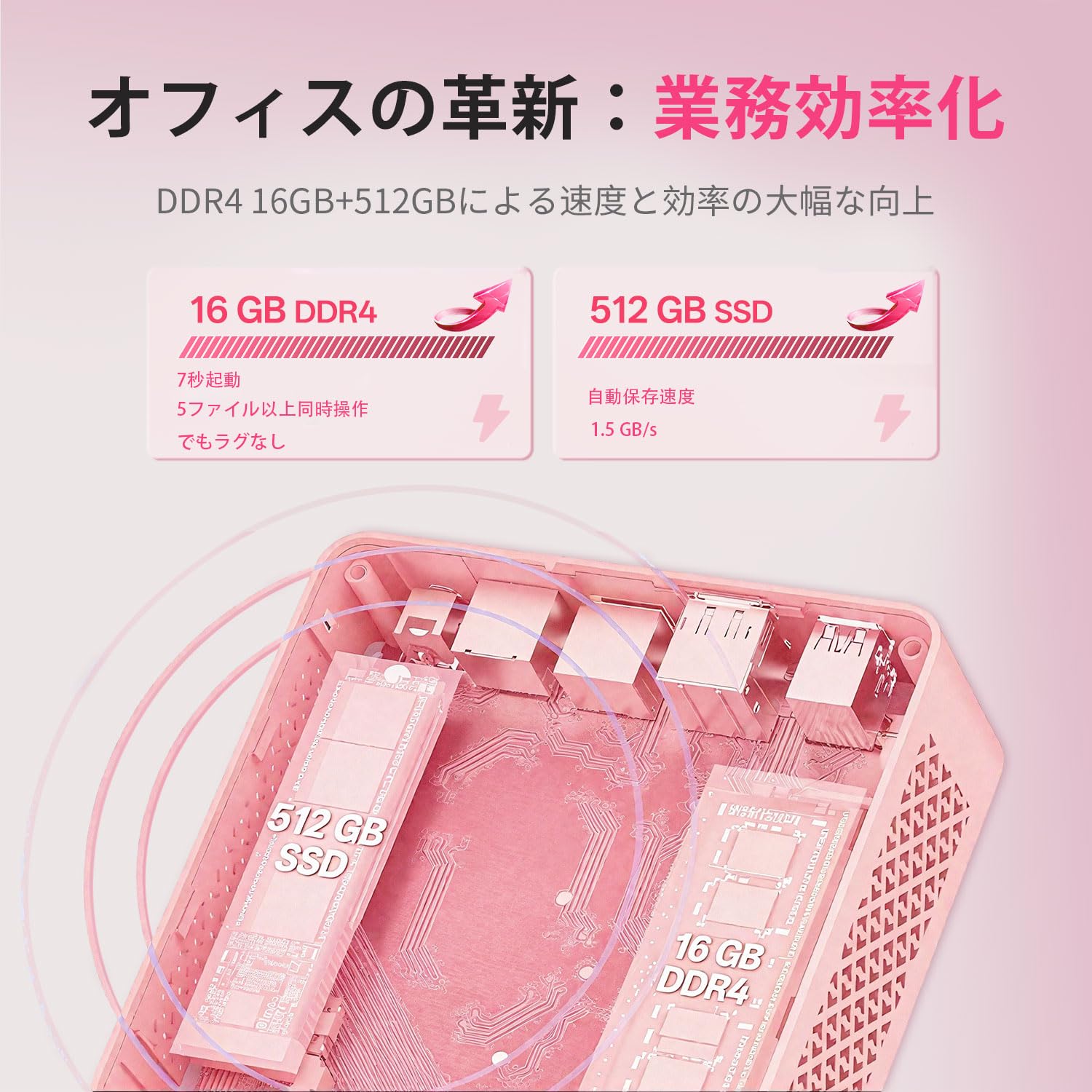 Fsjun ミニPC 16Gb+512Gb インテルプロセッサー搭載 Fsjun ミニPC 16Gb+512Gb インテルプロセッサー搭載