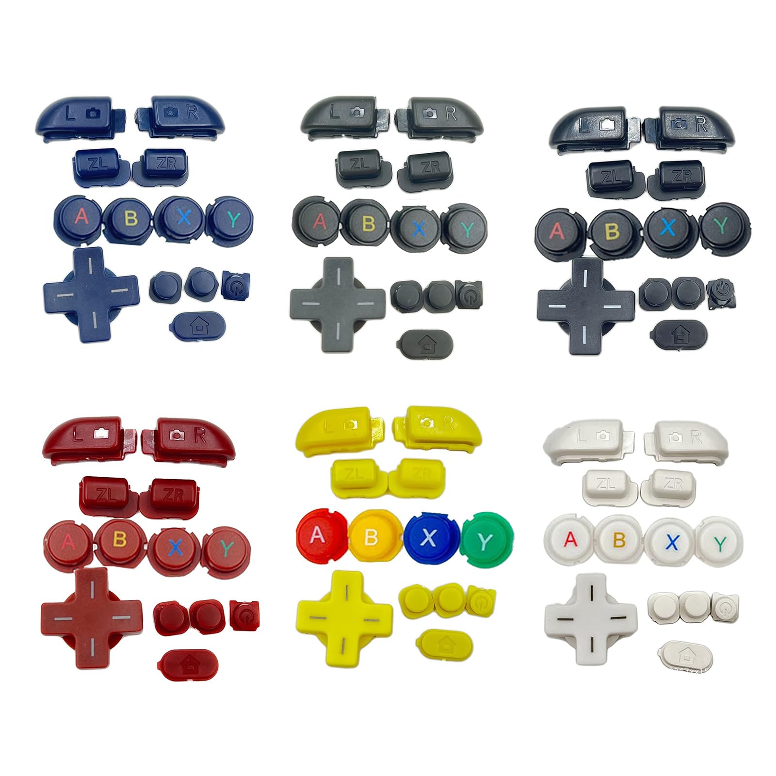 Juego completo de botones para 3DSXL 3DSLL D Pad A B X Y L R ZR Home On Of Power Buttons Repair Replacement