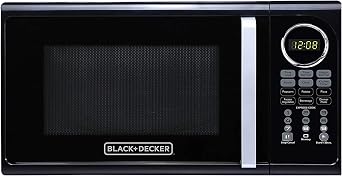 Black+Decker 0.9 Cu. Ft. Digital Microwave, Black