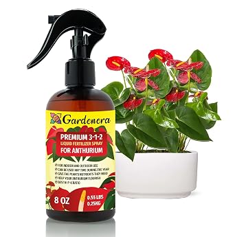 Gardenera Professional ANTHURIUM Spray Fertilizer Mist for Home Gardening | 3-1-2 Gentle Blend Mist for Healthy Leaves & Growth | Essential Nutrients for ANTHRIUM - 8oz