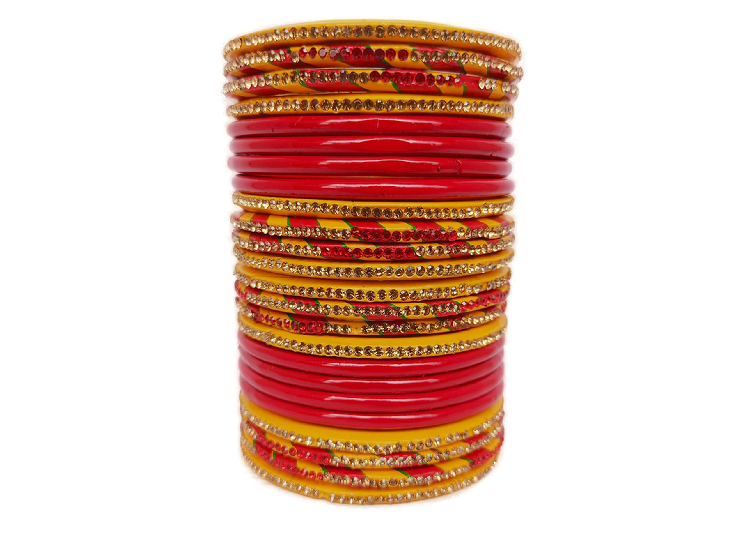 TUKUS WORLD MUZAFFARPUR FAMOUS LAH/LAC LAHTHI (BANGLE) RED- YELLOW COLOUR SET FOR WOMENS PACK OF- 24 (2.2) (B0BF72BMBH) Amazon Price History, Amazon Price Tracker