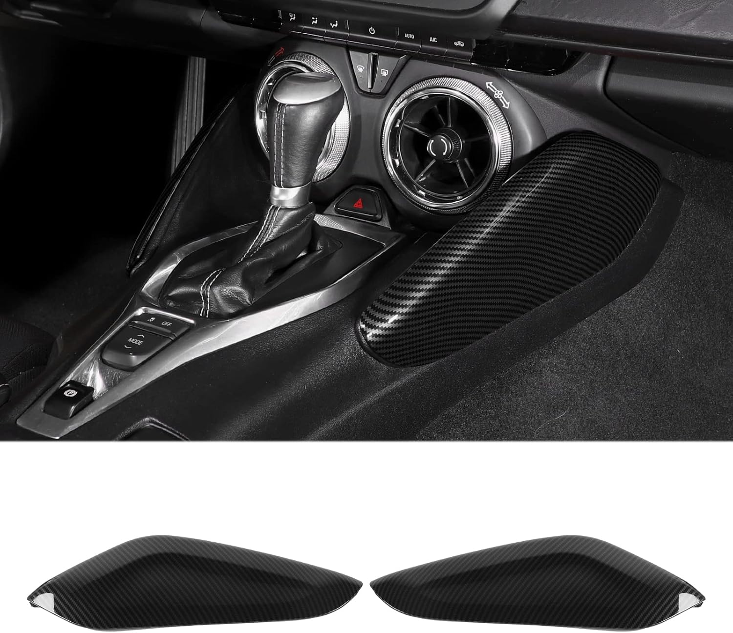 Carbon Fiber Center Console Gear Shift Panel Side Trim Cover Fit for 2016-2026 Chevrolet Chevy Camaro Interior Accessories