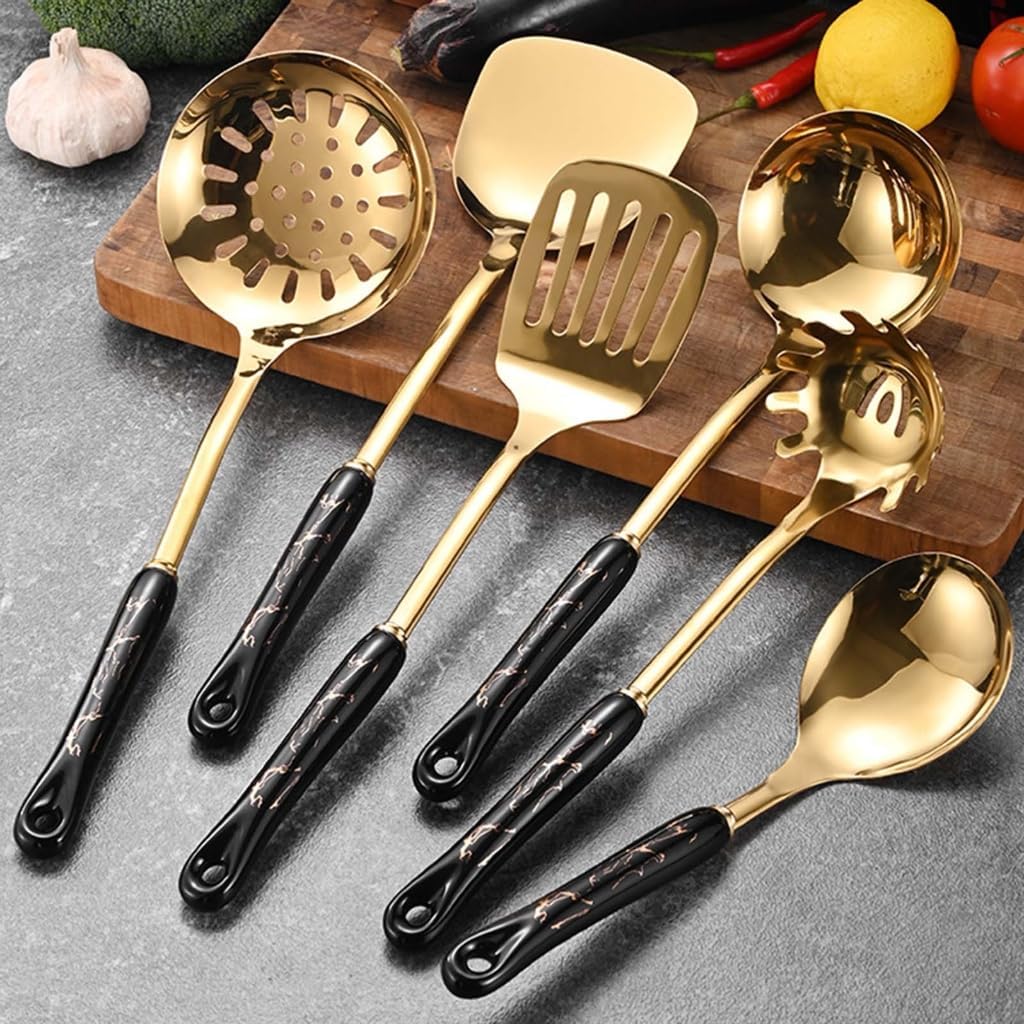7Pcs Kitchen Utensils Set Stainless Steel Cooking Utensils Set Heat Resistant