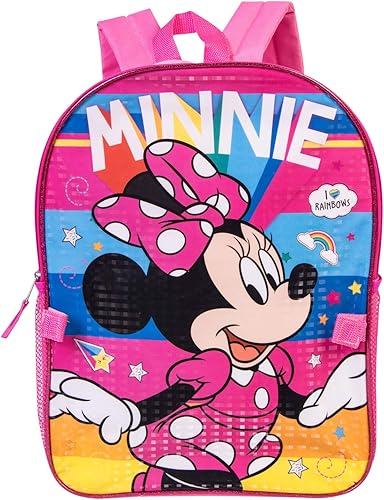 Miniatura 4 de Juego combinado de mochila de Minnie Mouse, juego de mochila de 4 piezas para niñas de Minnie Mouse de Disney - Kit de mochila y almuerzo, Rosa,