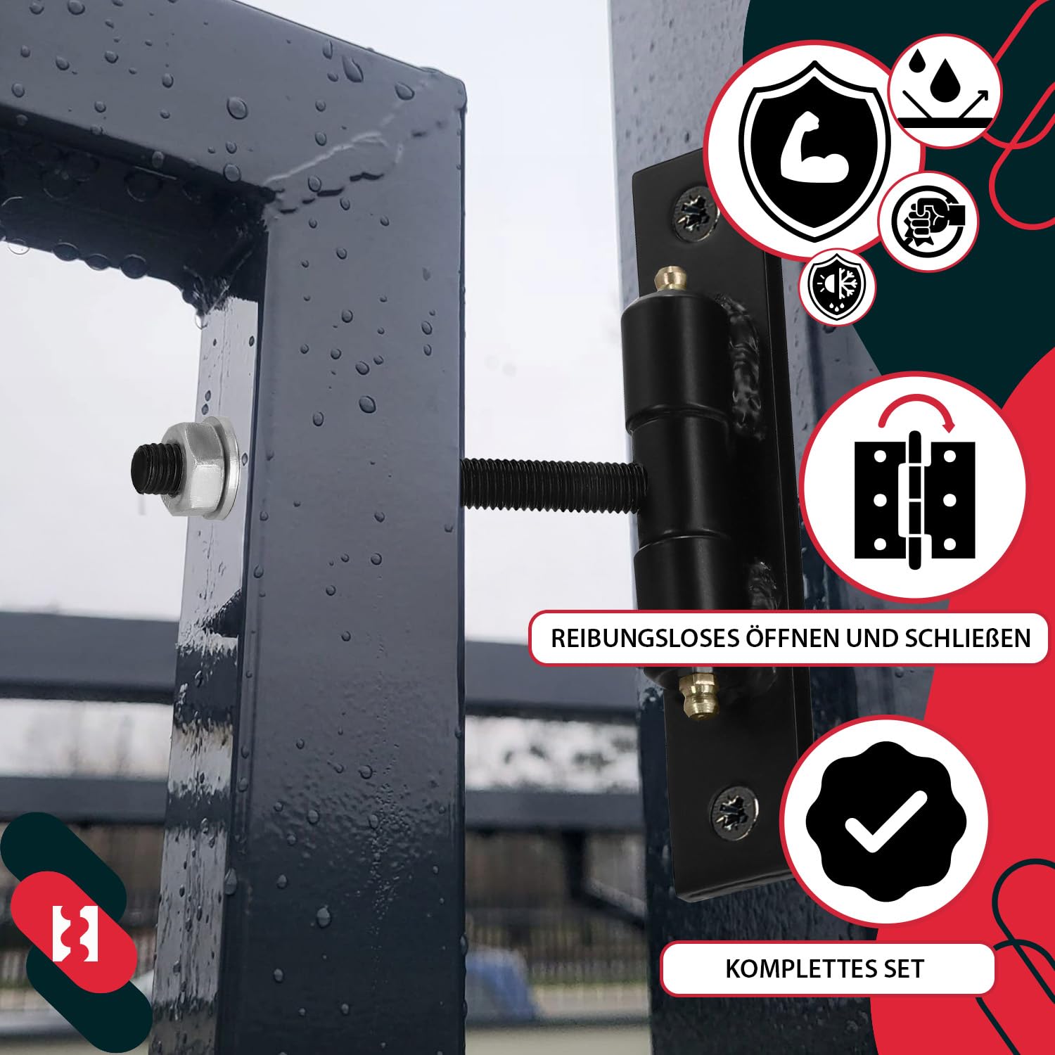KOTARBAU® 2er Set Torband Einstellbar lang Schmiernippel Bolzenkugelgelagert für leichte Bewegung M12x100mm