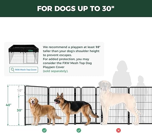 Miniatura 2 de FXW Homeplus Unleashed - Corralito para perros de interior, juego seguro y sin estrés, corralito resistente de 40 pulgadas con 12 paneles para