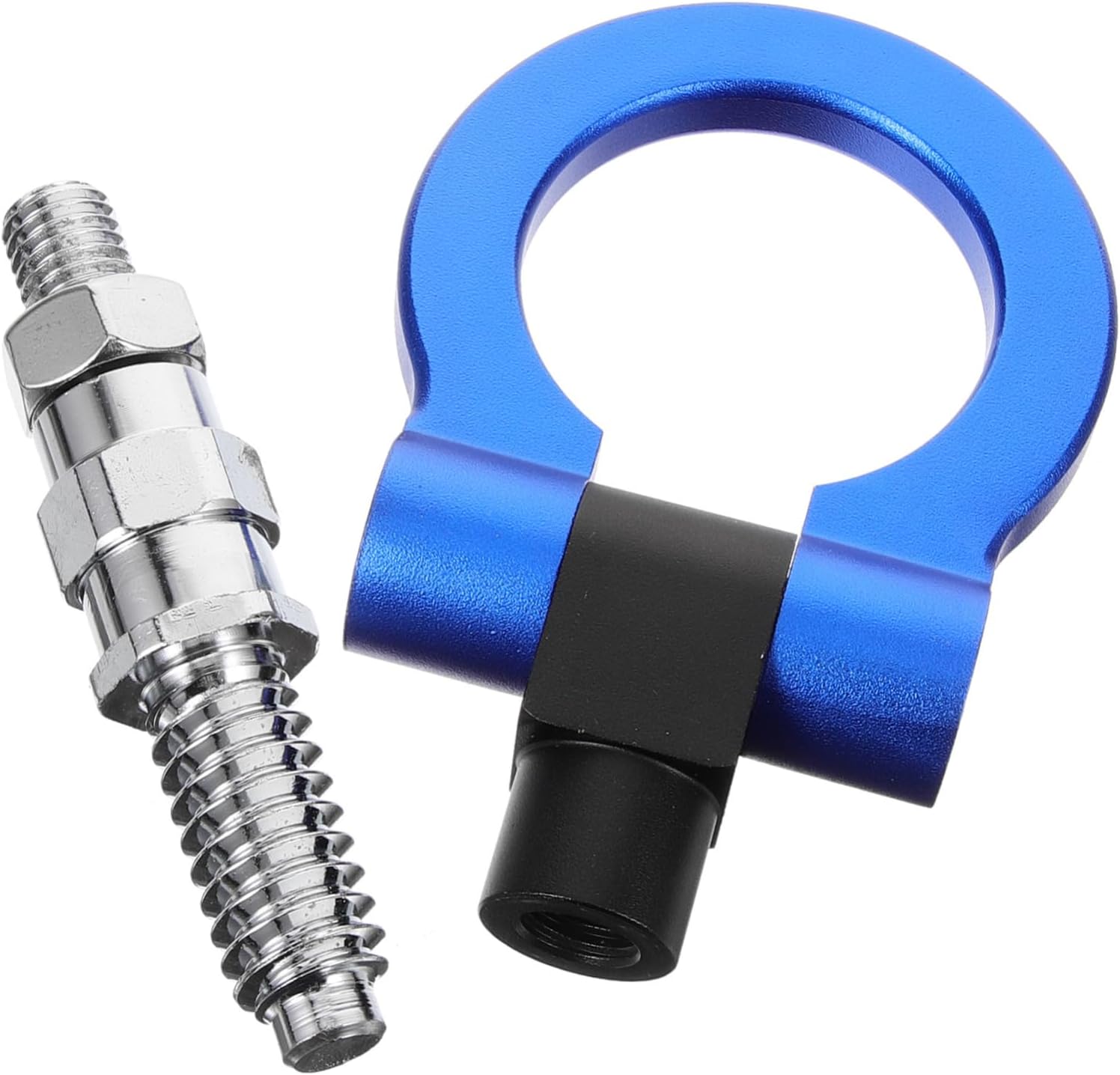 Blue Aluminum Alloy Car Tow Hook M16x3 1.50 Inch Foldable