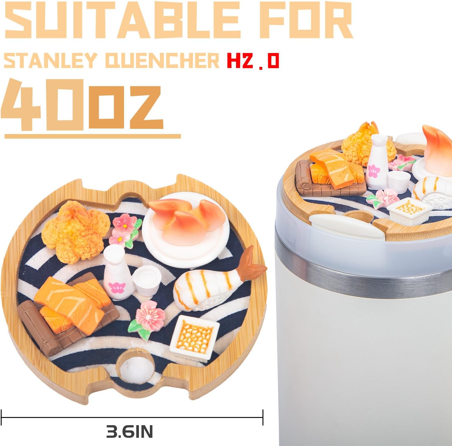 Used for Stanley Cup Lid Accessories Charms,Miniature Food Drink Charms for Stanley Cups H2.0 Accessories 30oz 40oz image 2