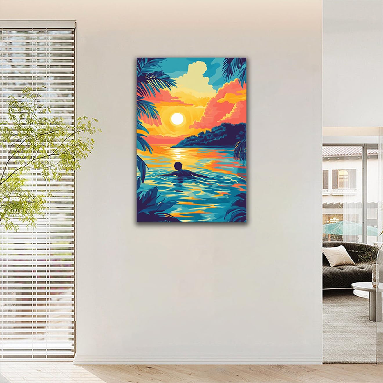 Amazon.com: LYUNZZS Vintage Landscape Oil Painting - Abstract