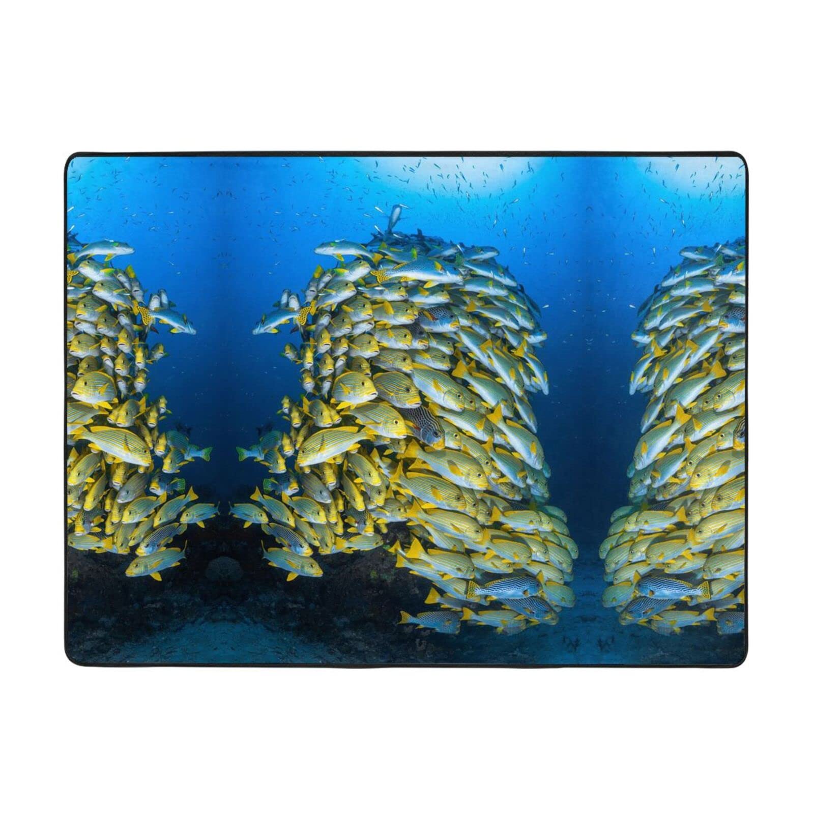 Tapis antidérapant Undersea Shoal grand tapis flanelle décoration salon 160x122