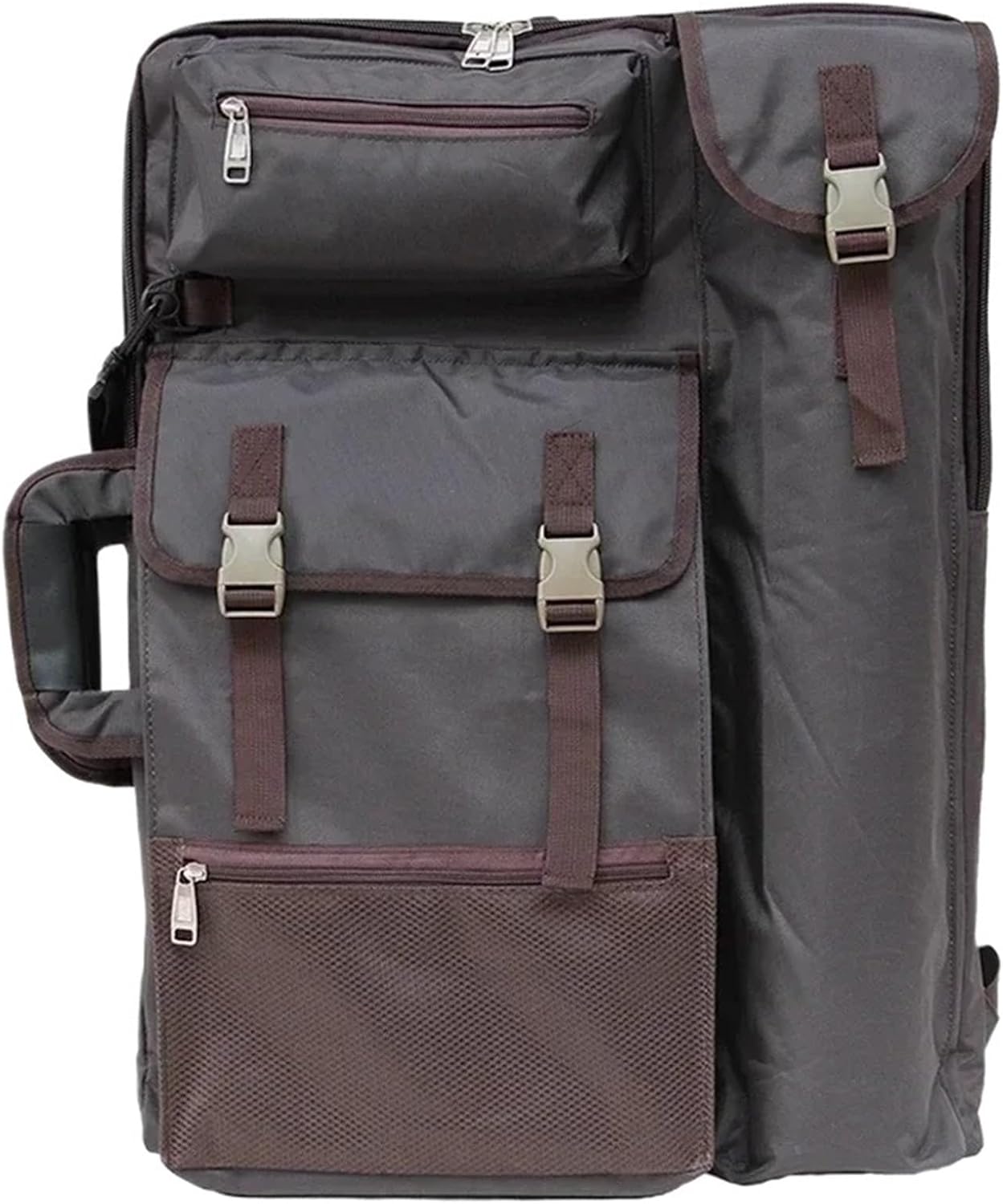 Art Portfolio Bag Supplies Backpack Artist Portfolio Portable Art Large Drawing Travel Bag Rainproof for Board for Artwork, Poster(Coffee)
