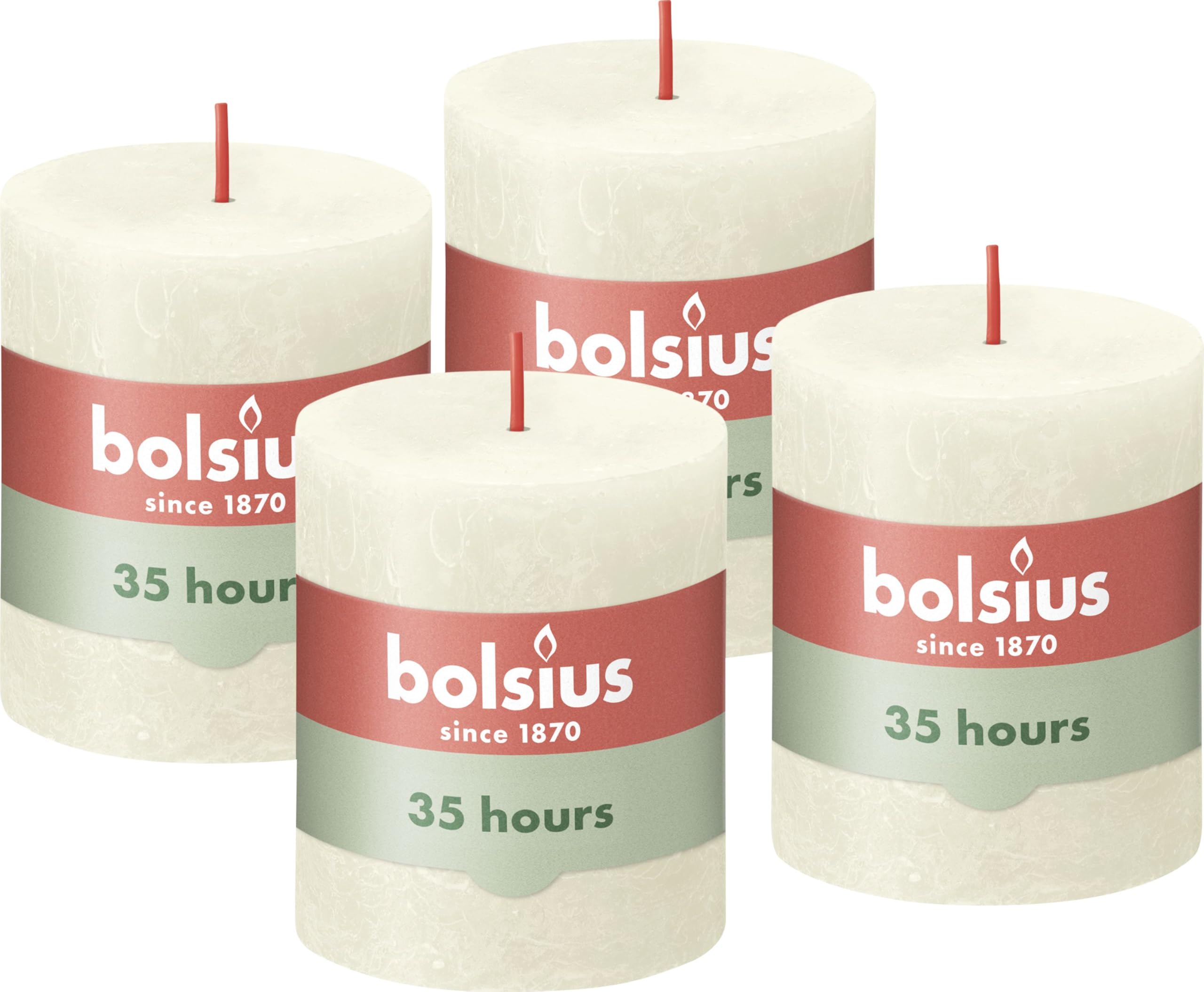 Set 6 Candele Rustiche Bolsius - Cera Vegetale Senza Olio Di Palma, Non Profumate - Foto 2