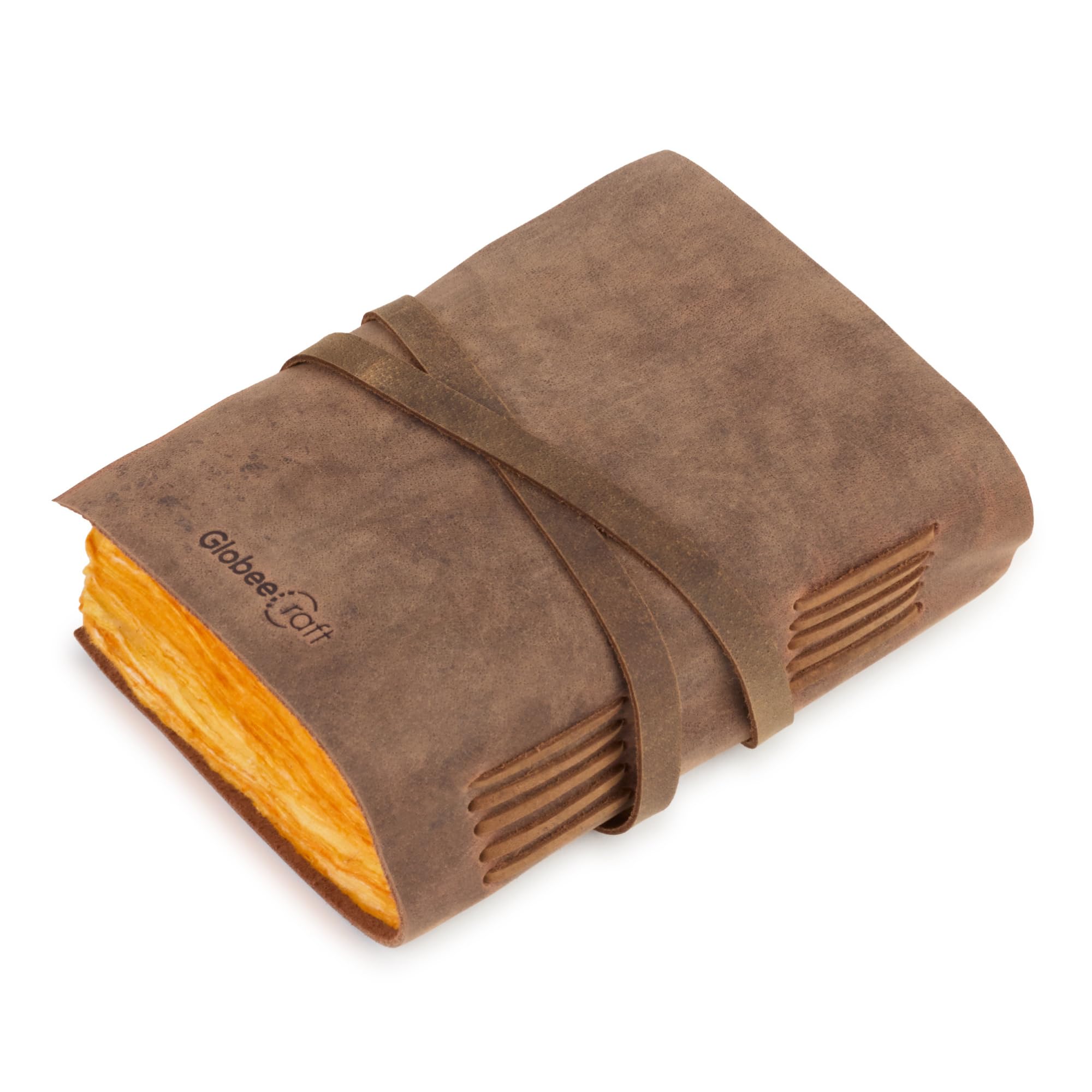 Diario In Vera Pelle Verde Con Chiave - 21x17cm, Carta Cotone, Per Scrittura E Viaggi - Foto 5