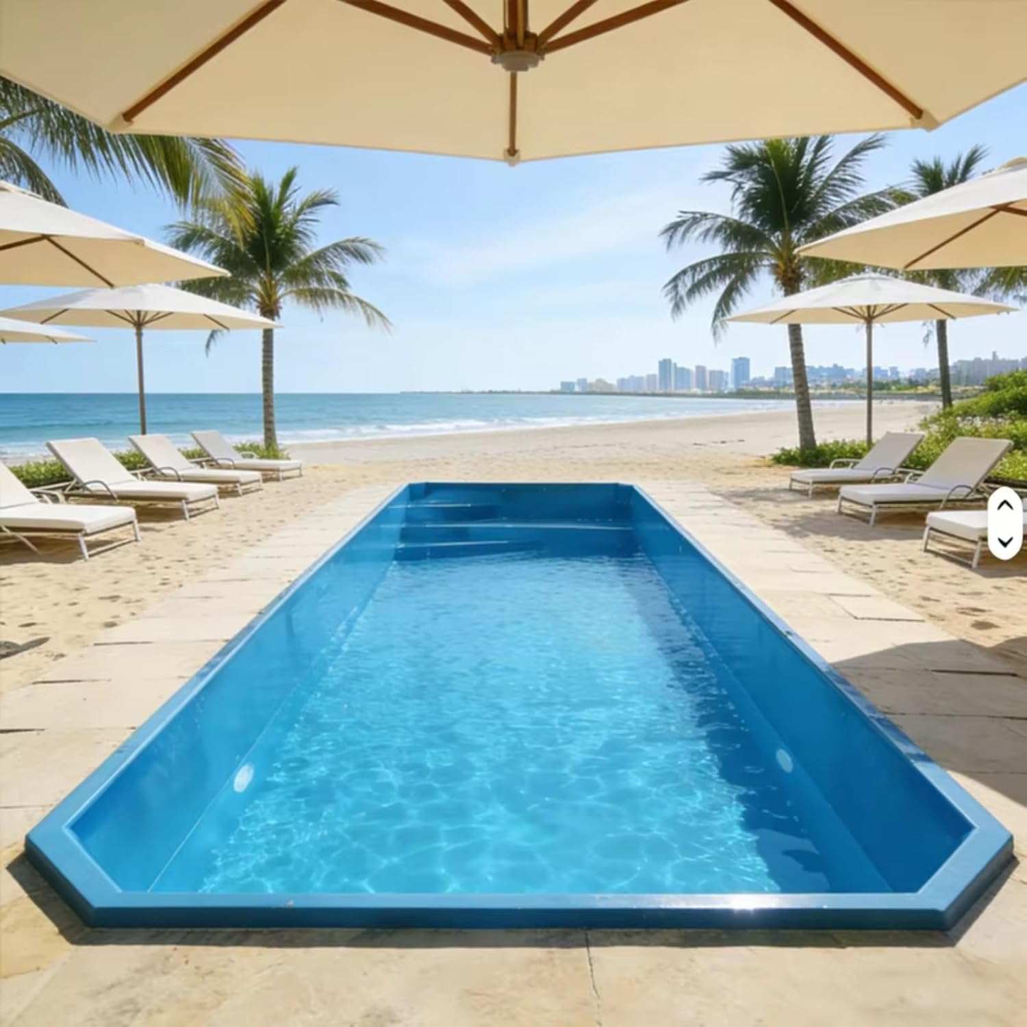 Swimming Pool Large Pools Rectangle Above Ground Pool for Family Gatherings Parties, Relaxation