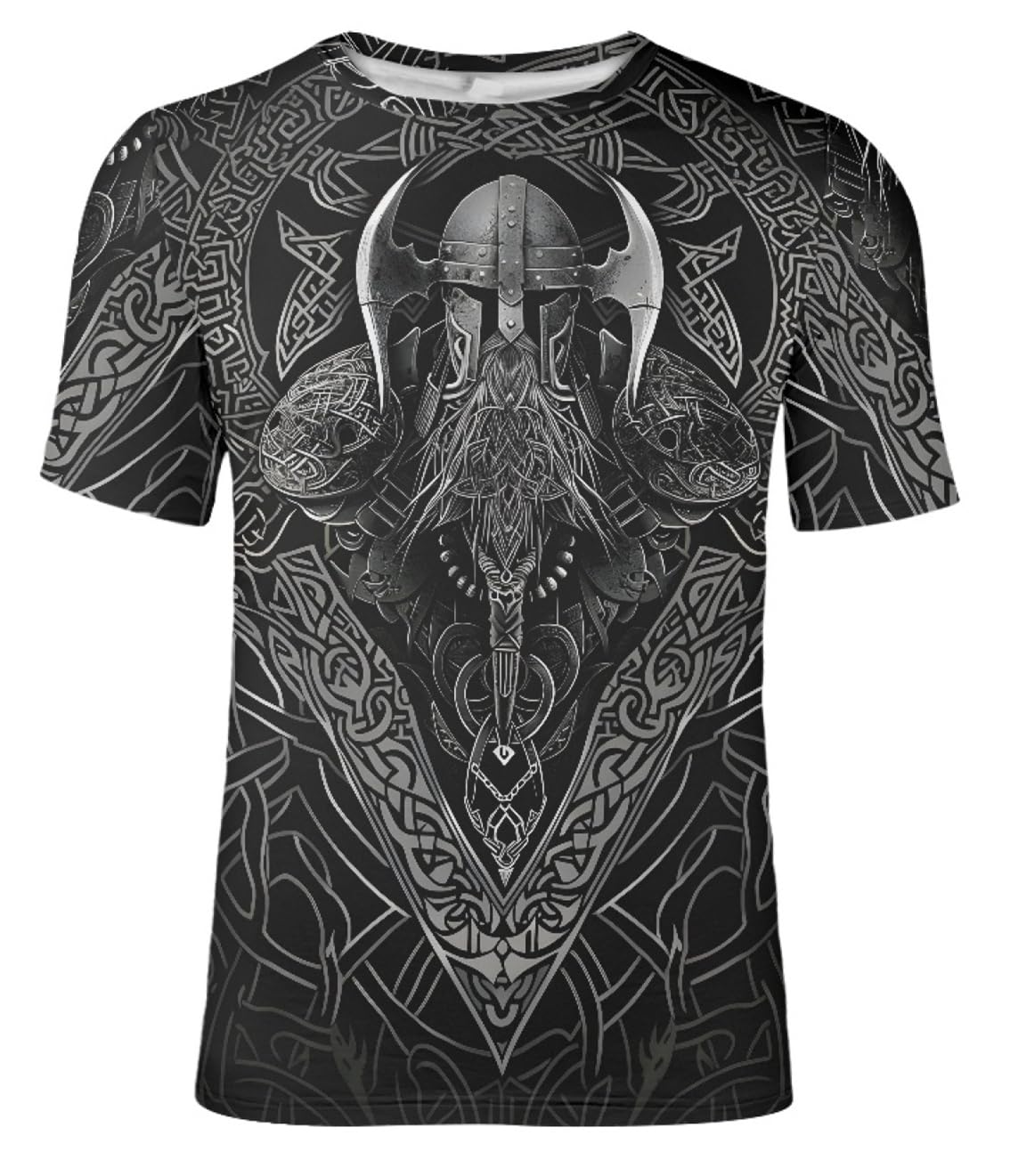 Camiseta Vikinga Para Hombre ENLACHIC - Estampado 3D De Mitología Nórdica, Tallas S A XXL, Unisex