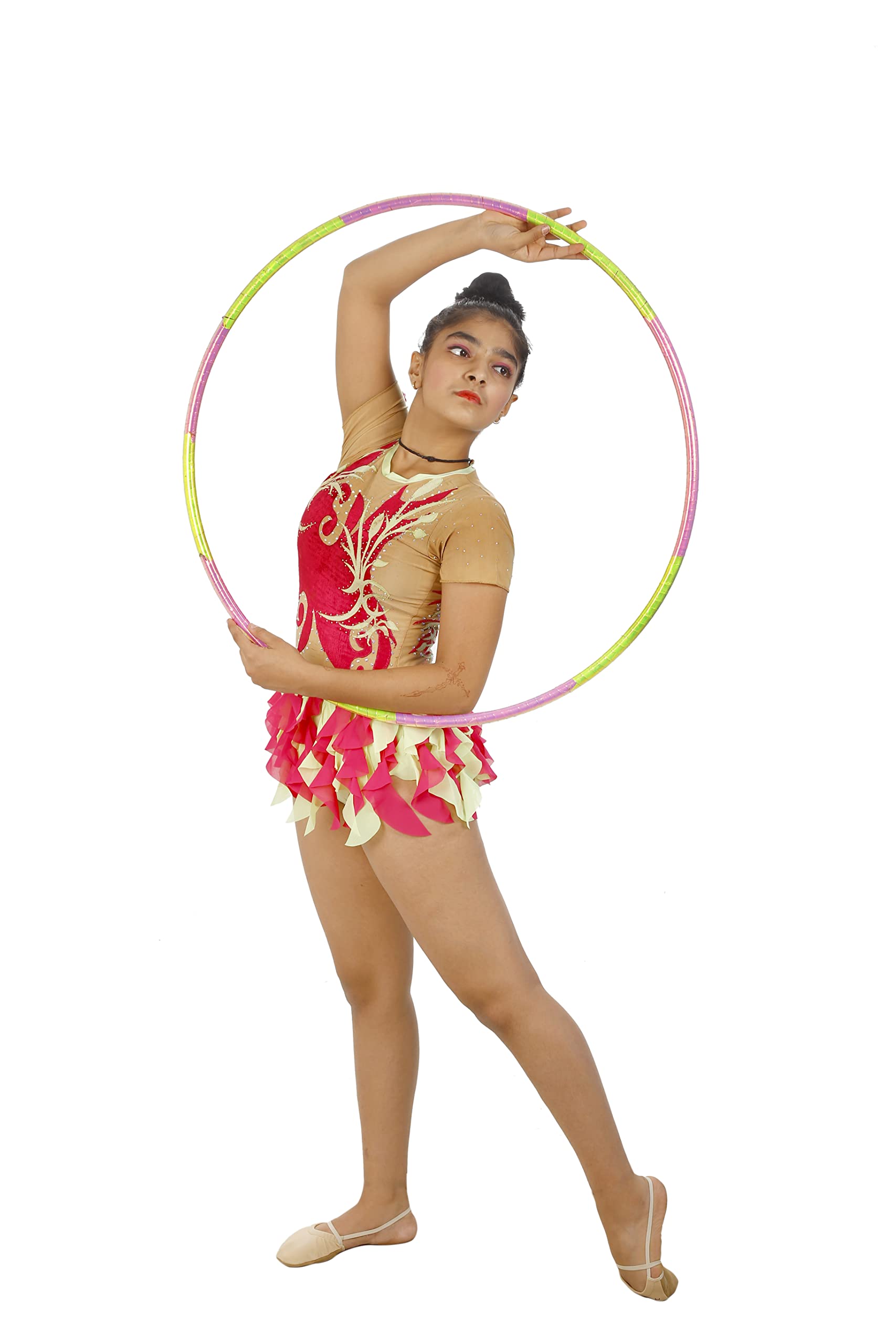 Girls RG Rhythmic Gymnastics Costume Leotard for Competition and Siroski ON Front and rear side-image-13