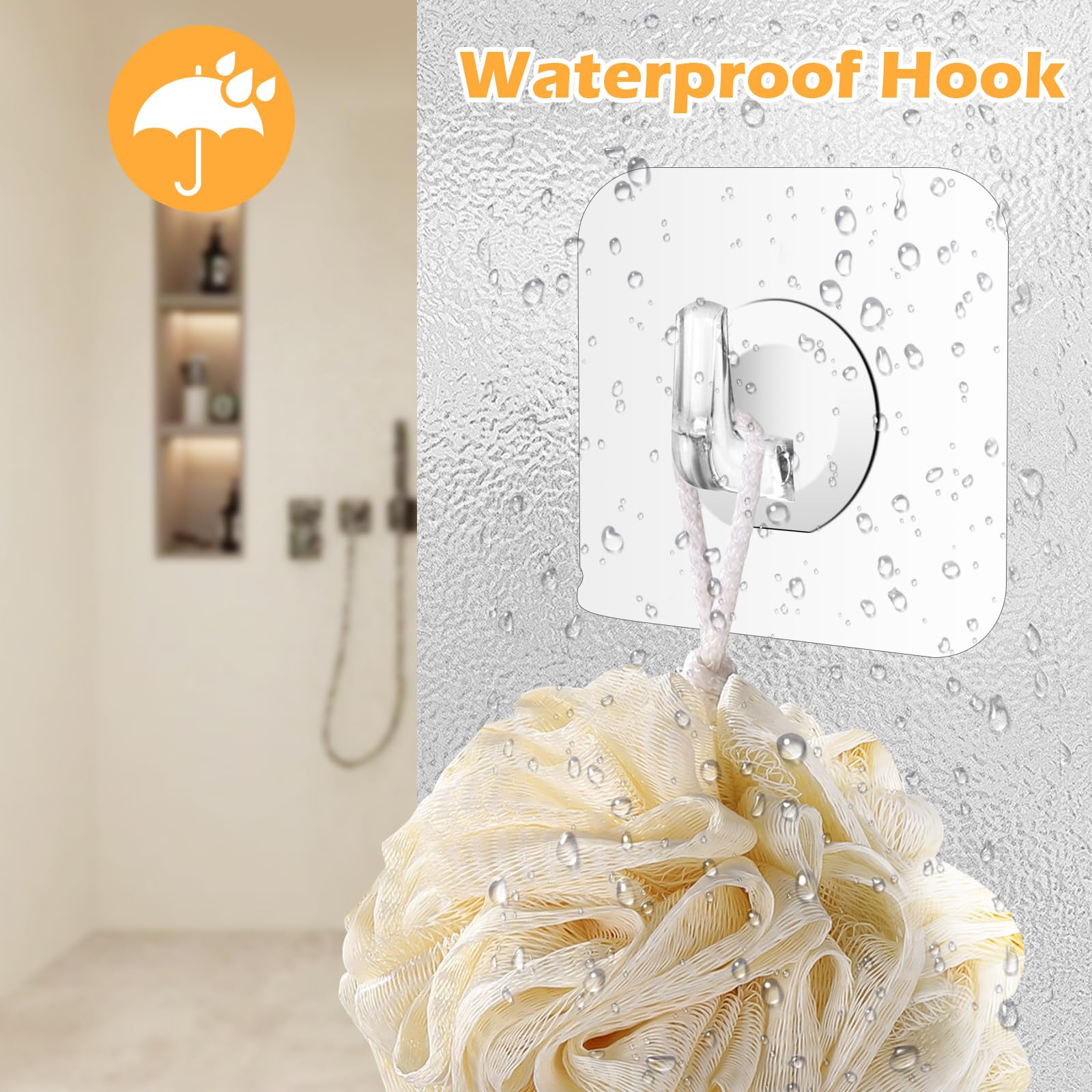 30 Ganci Adesivi Trasparenti - Forti E Impermeabili Per Cucina E Bagno, Con Raschietto Per Rimozione - Foto 6