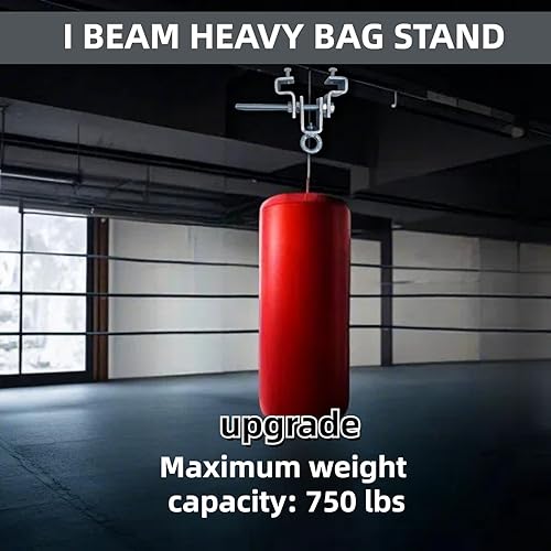 Miniatura 5 de Soporte para bolsa pesada I-Beam Soporte de boxeo resistente fácil de instalar, abrazaderas de acero para bolsas pesadas, abrazaderas de acero para