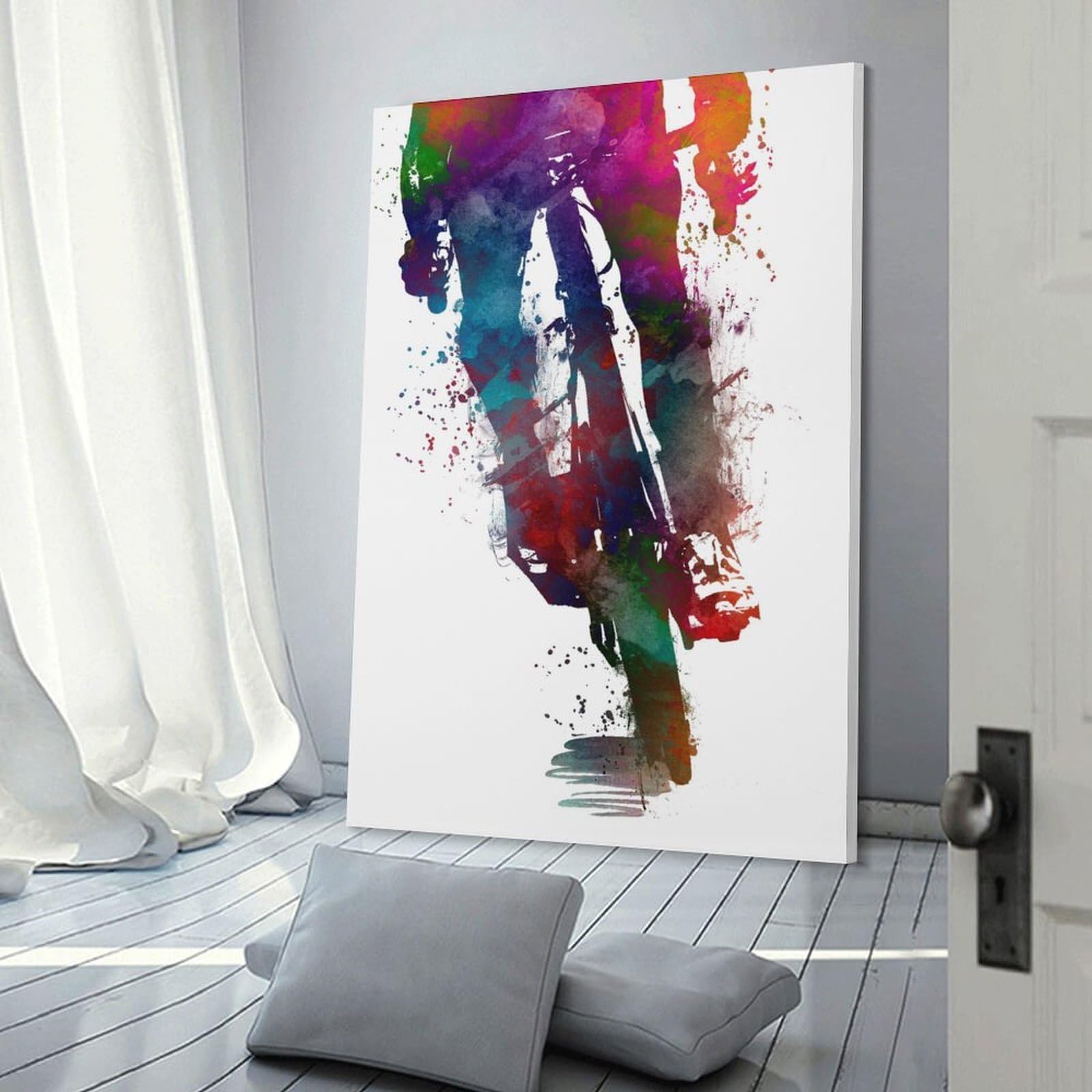 Junmoney Cycling Canvas Wall Decor 08x12inch(20x30cm), for Entrance Walls, Hall Decor Or Foyers, Wall Decor to Refresh Empty Corners