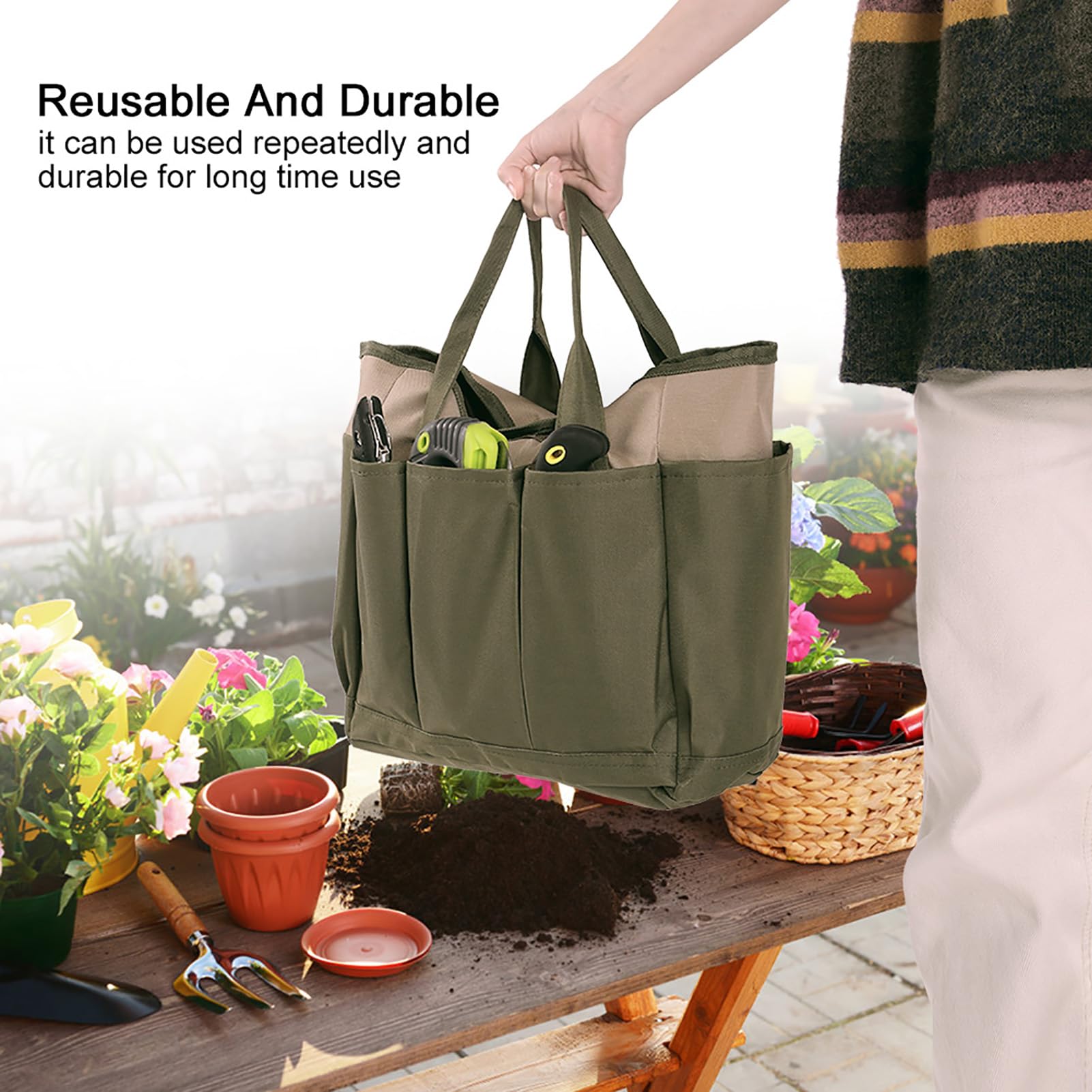 Bolsa para Herramientas de jardinería Bolsa de Almacenamiento portátil for Herramientas de jardín de Larga duración, Resistente y Multifuncional, excelente for jardineros.