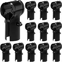 Vista 10 de VIVIDA Abrazaderas de riel de extremo de 1-3/8 pulgadas, accesorios de valla de enlace de cadena negra, conectores T de tubo de panel de 1-3/8