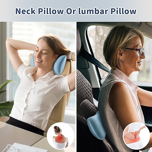 Miniatura 5 de Pro Goleem Almohada pequeña de 11 x 6 x 2.5 pulgadas para niños y bebés que duermen con etiqueta de nombre, mini almohada pequeña para acampar y