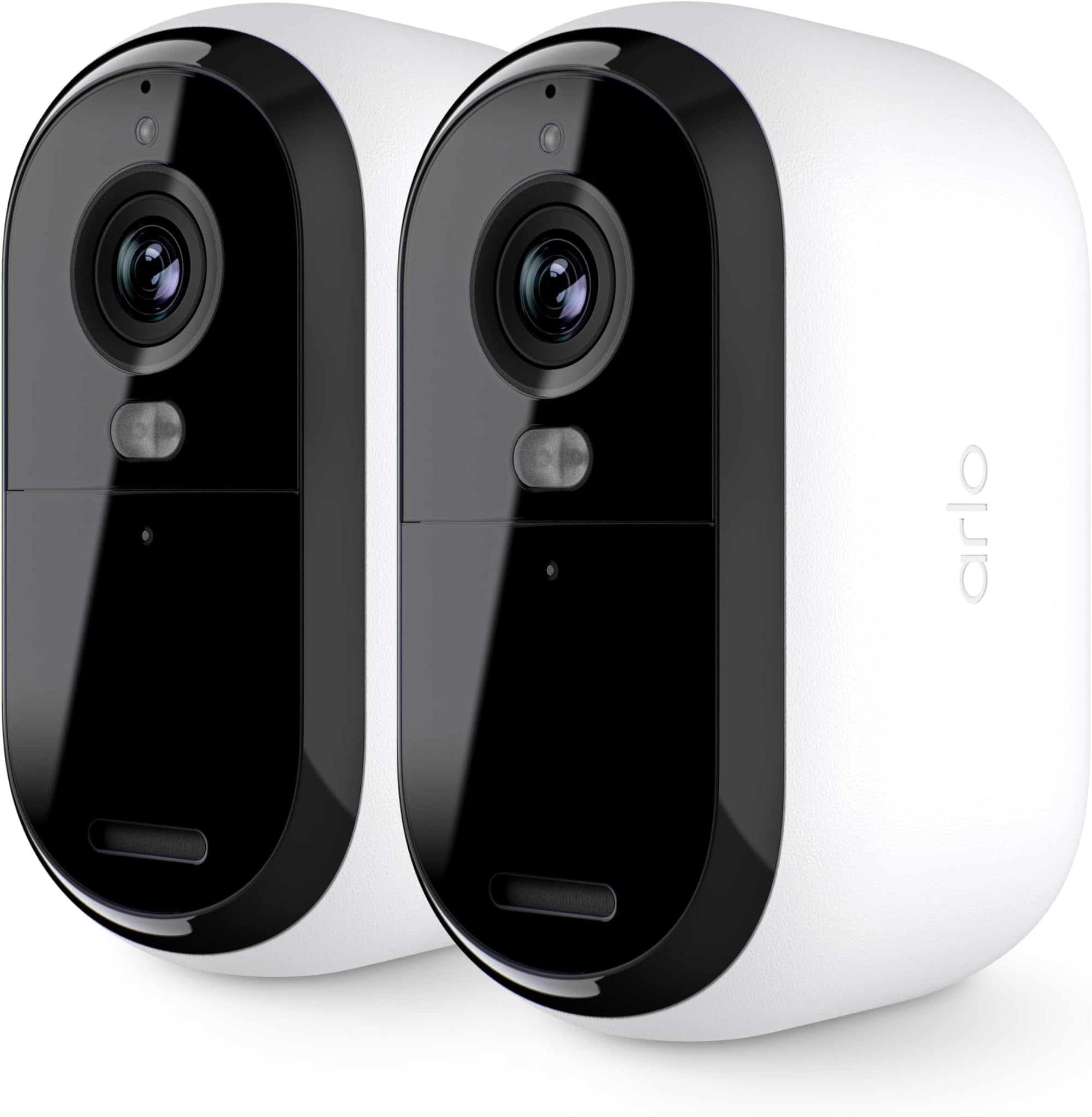 Essential Security Cameras Wireless Outdoor 1080p HD (2nd Gen, 2023 Release) - Battery Power, Person Recognition, Package Detection, Animated Preview, 1-Month Trial of Secure Plan, 3 Cam, White