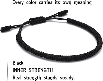 LUCKY BUDDHIST Handmade Bracelet + Buddhist Gift! Tibetan Good Luck String Armband. for Women, Men, Teens. Adjustable Size! Friendship Present. Handcrafted Rope Woven Chakra Wristband
