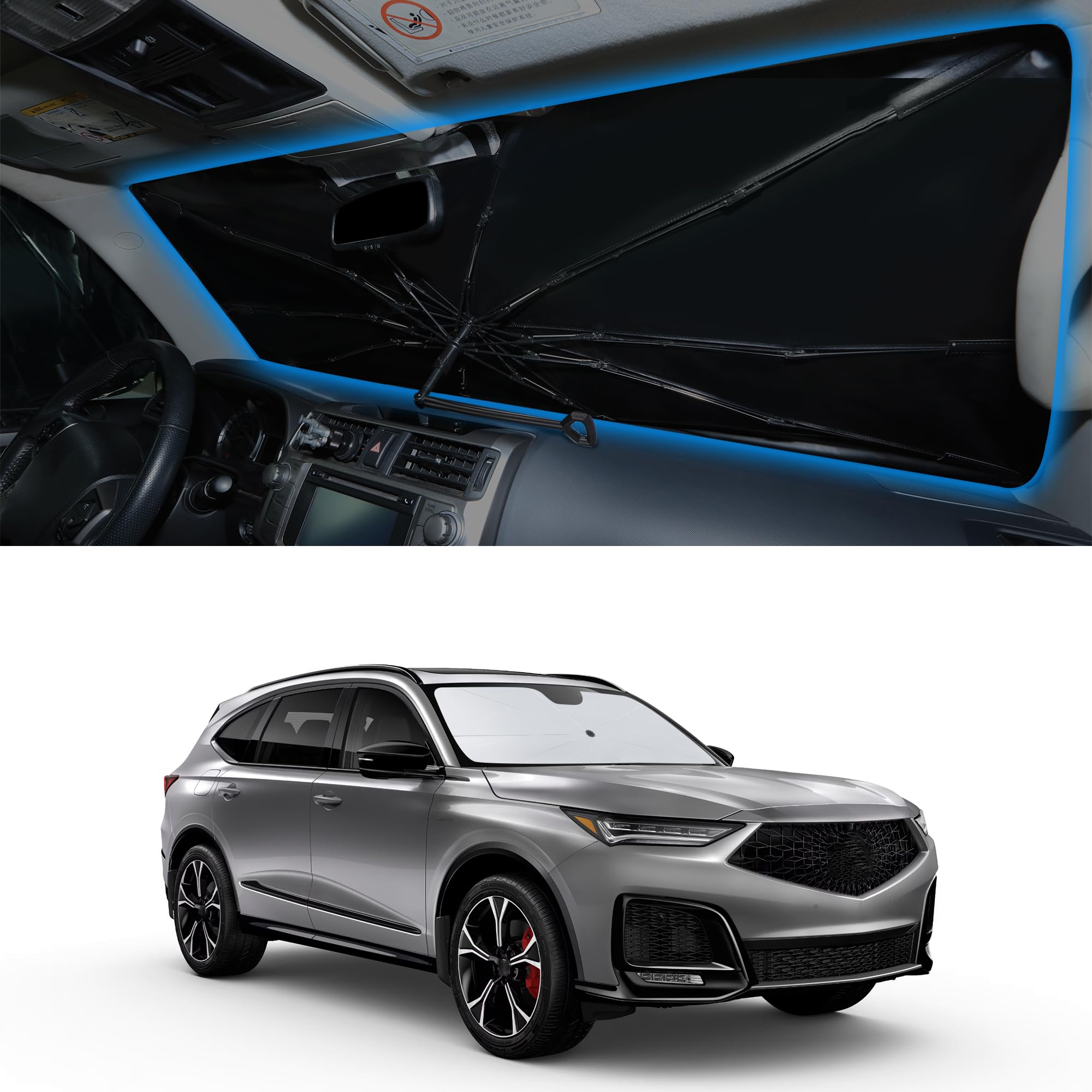 Windshield Sun Shade Umbrella for 2021-2026 Acura MDX