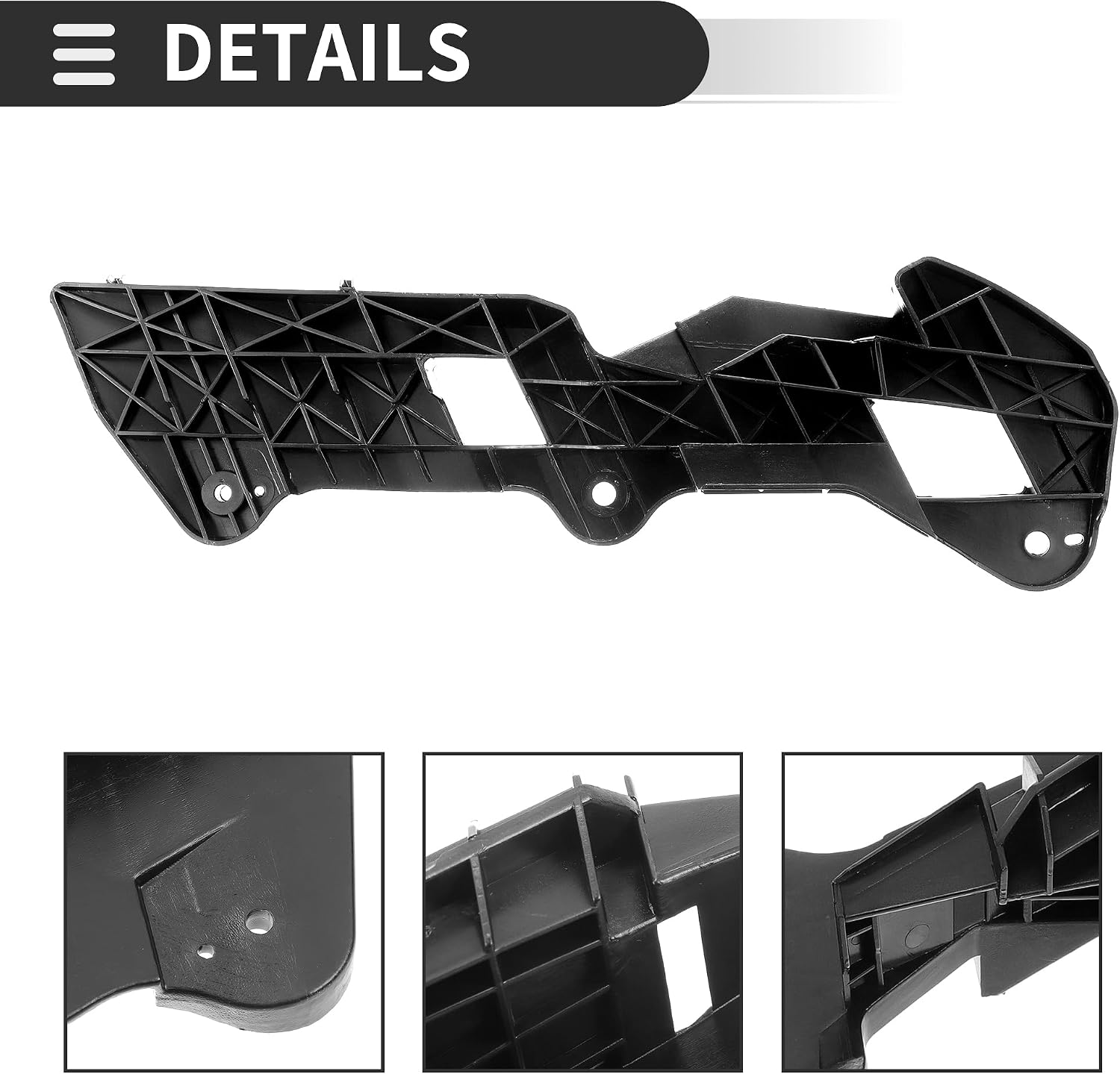 Motoforti Bumper Support Bracket, Left Side Front Bumper Retainer Bracket Hold Mount, for Lexus ES350 2007-2009, ABS, No.5211633080, Black, 1pc