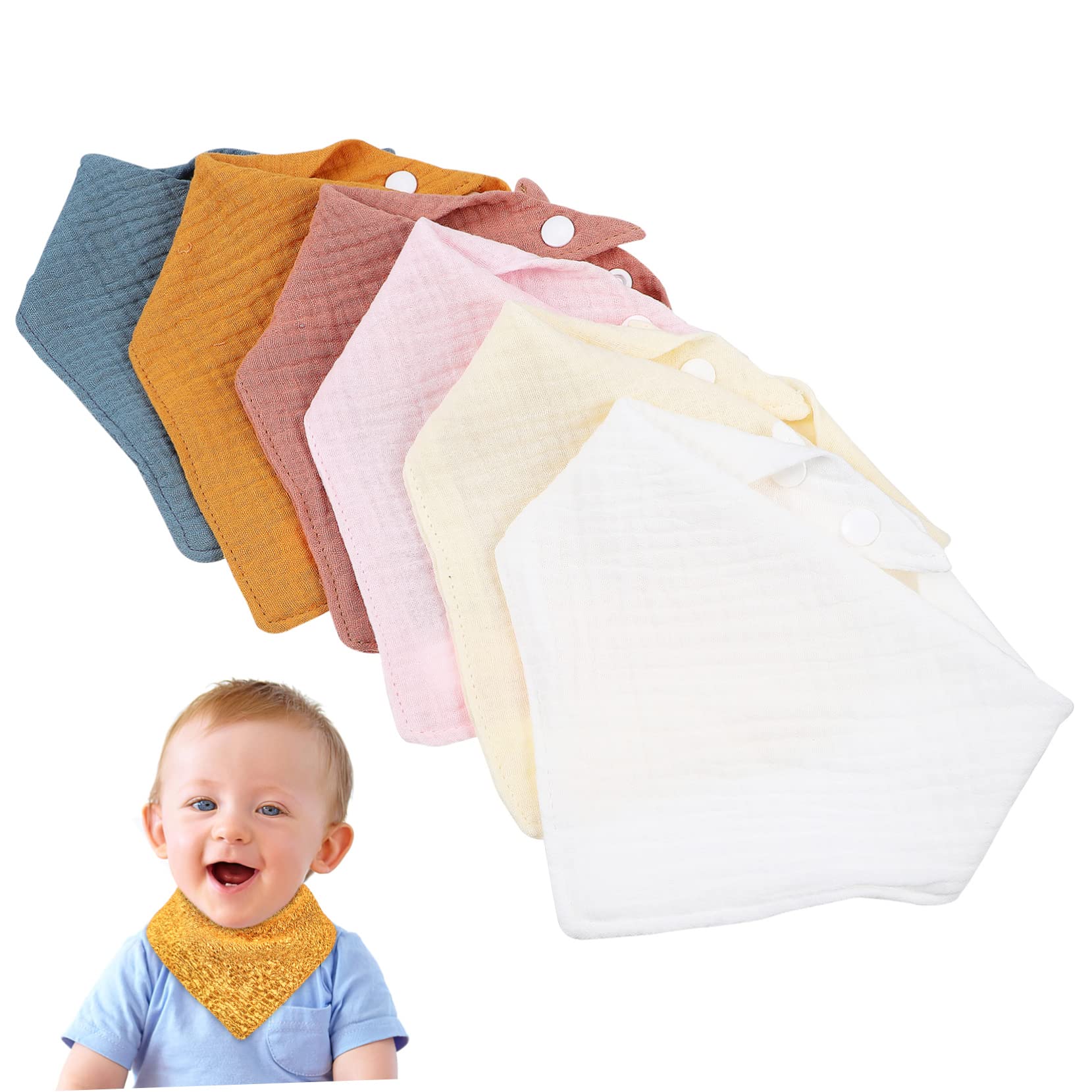 GALPADA 18piezas Baberos Triangulares Para Bebés Pack De Impermeables y Ajustables Para Alimentación y Dentición Unisex Etc