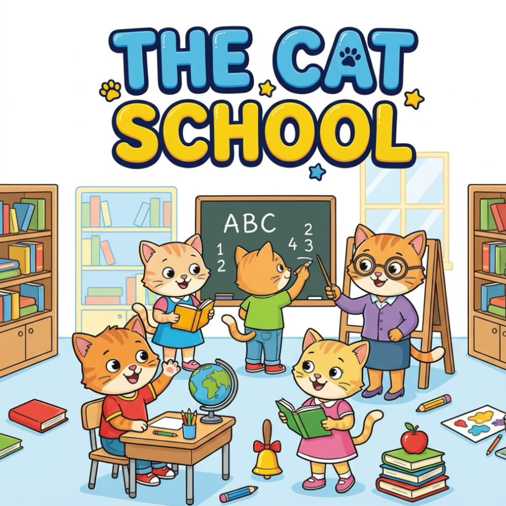 The Cat School: A Fun and Friendly Coloring Book of School Life with Cute Cats