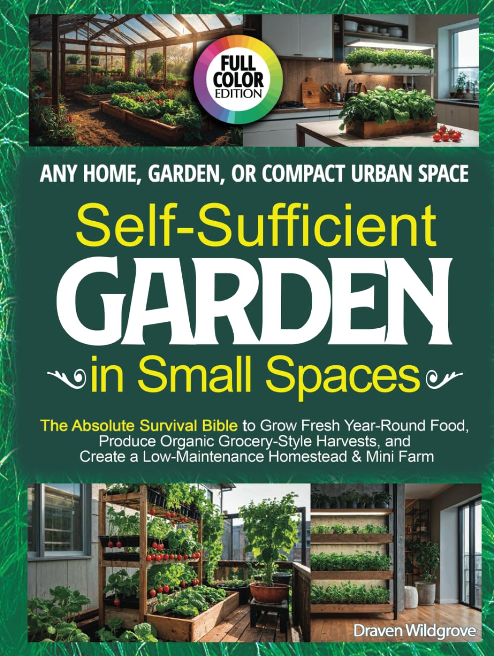 Self-Sufficient Garden in Small Spaces: The Absolute Survival Bible to Grow Fresh Year-Round Food, Produce Organic Grocery-Style Harvests, and Create