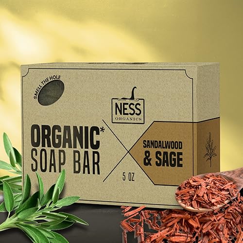 Miniatura 8 de Ness - Barra de jabón para hombre, aroma a sándalo y salvia, jabón natural para hombres con ingredientes orgánicos, jabón en barra para hombre con