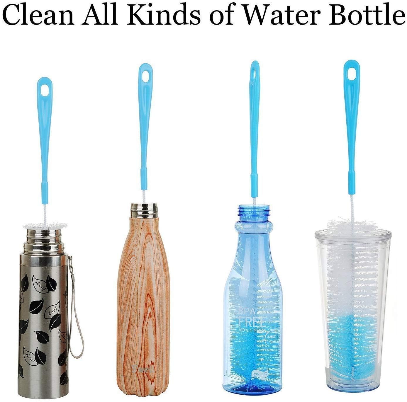 Sorzy Nylon Bottle Cleaning Brush Long Handle for Cleaning Bottle, Baby Bottle, Thermos, White, Pack of 1 4