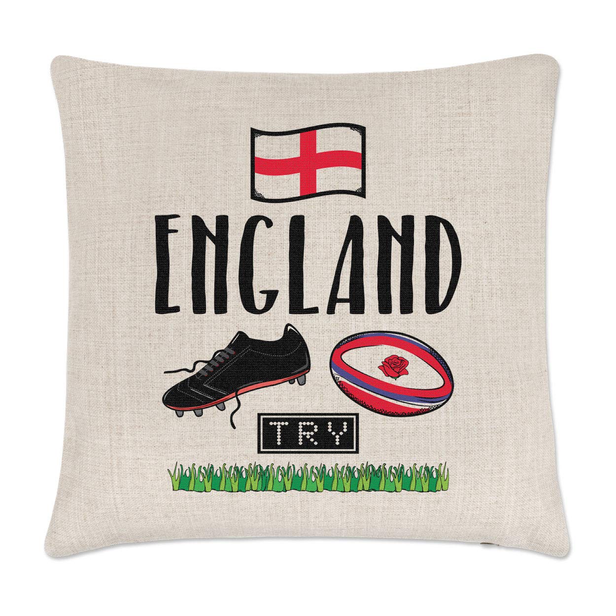 Gift Base Rugby England Linen Cushion Cover