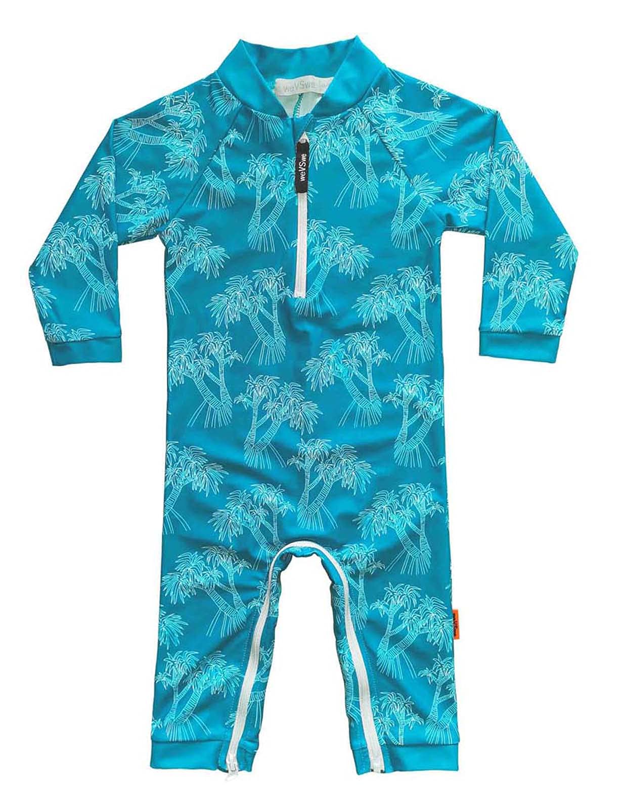 weVSwe Baby Toddler Boy Swimsuit Long Sleeve Baby Swimwear UPF 50+ Sun Protection Rash Guard Swimming Costume with Crotch Zipper 0-3 Years — view 59