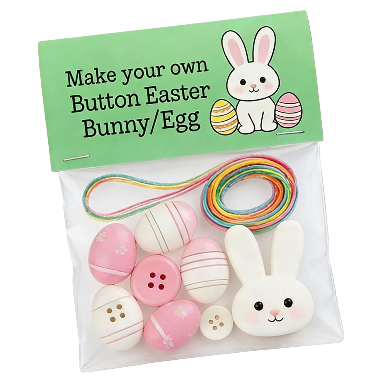 Kaeltsyn Gift Button Rabbits, Eggs and Carrot Ornament Craft Set Teachers Friend Family Festival Present Giving for Celebration